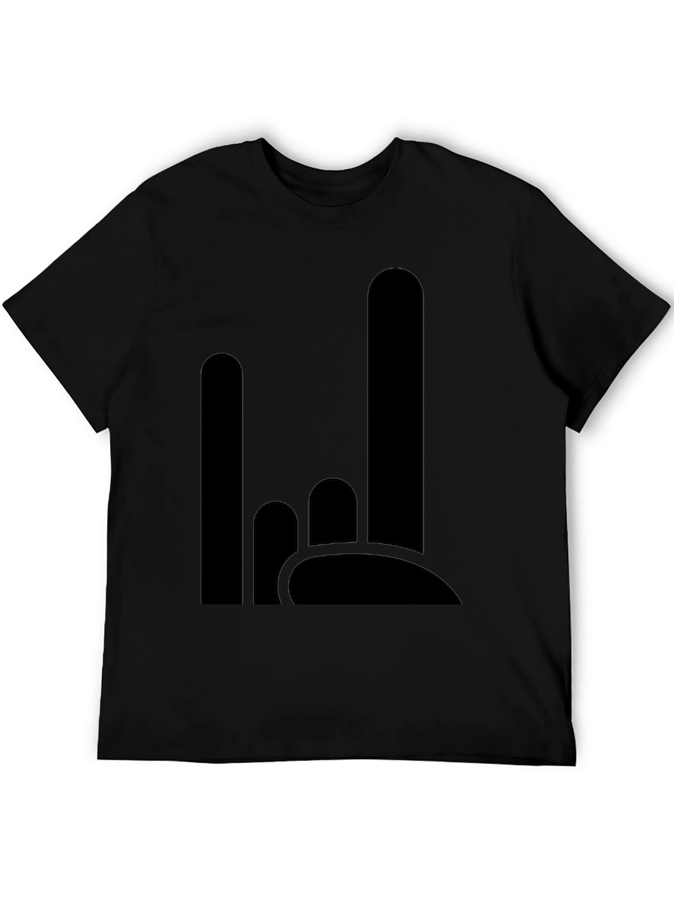 Modern Black Graphic Tee - Cityscape Design