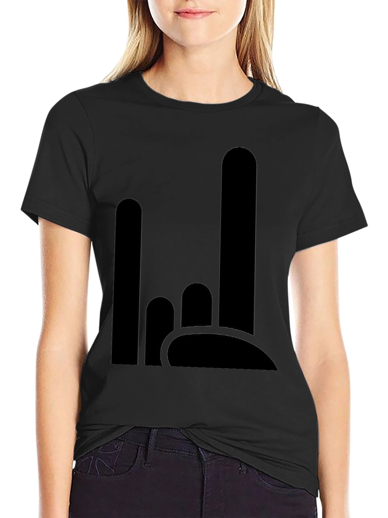 Modern Black Graphic Tee - Cityscape Design