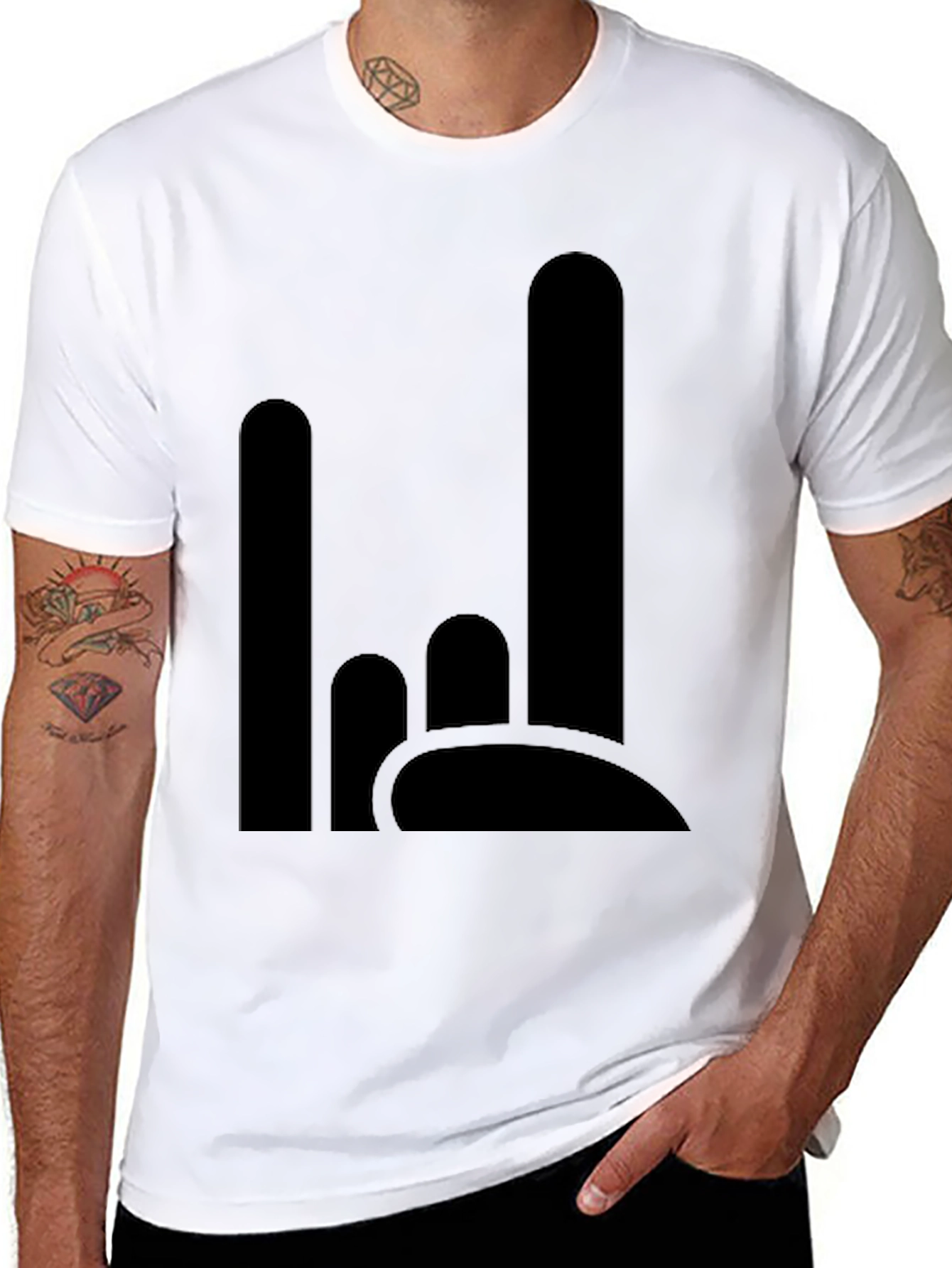 Modern Black Graphic Tee - Cityscape Design