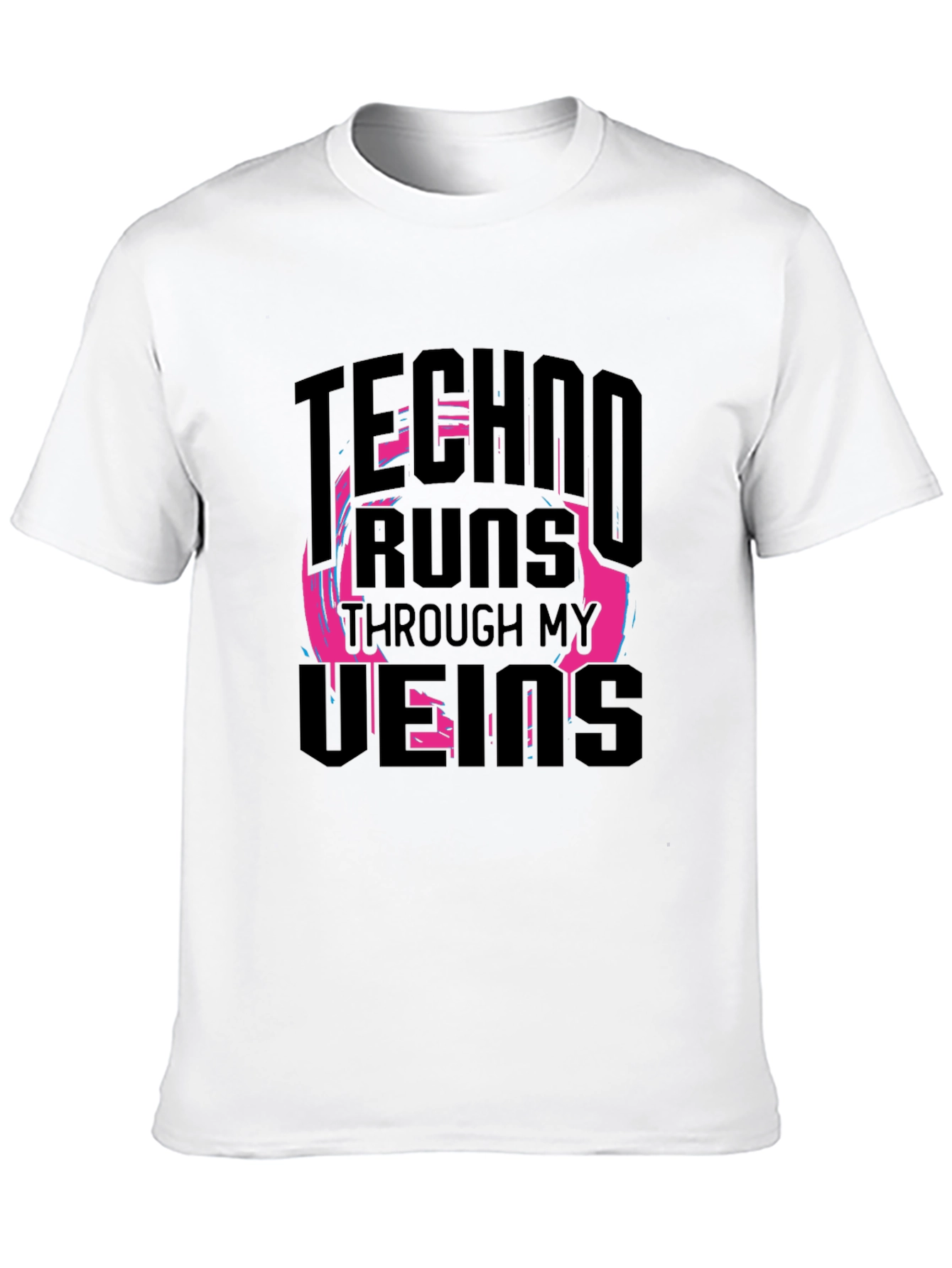 Techno Runs Through My Veins Graphic T-Shirt