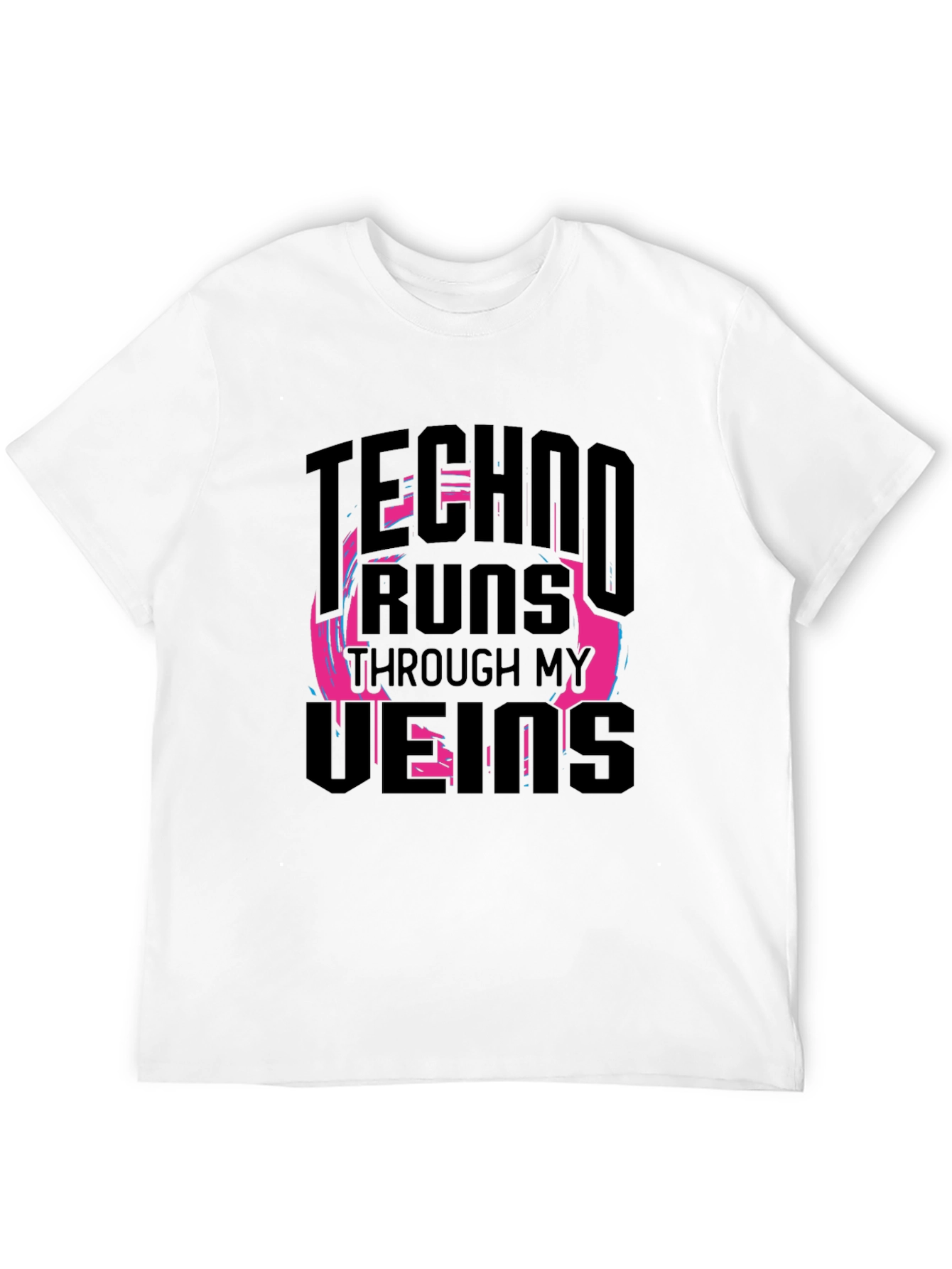 Techno Runs Through My Veins Graphic T-Shirt