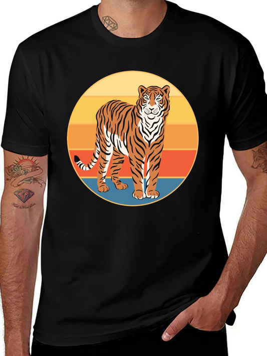 Retro Tiger Graphic Tee - Cool Animal Print Shirt