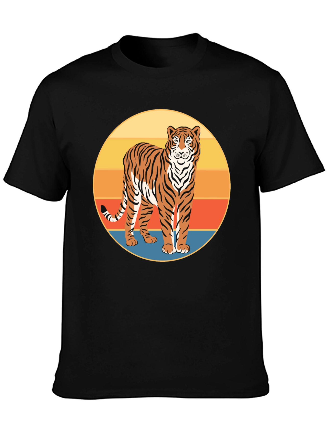 Retro Tiger Graphic Tee - Cool Animal Print Shirt