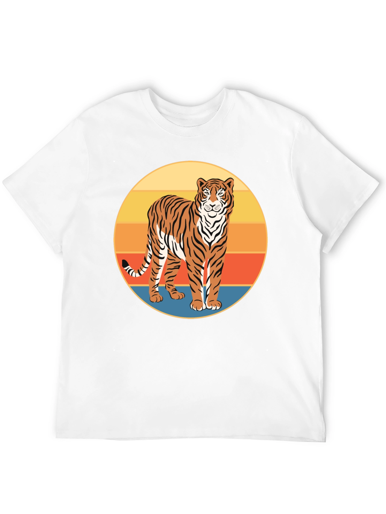 Retro Tiger Graphic Tee - Cool Animal Print Shirt