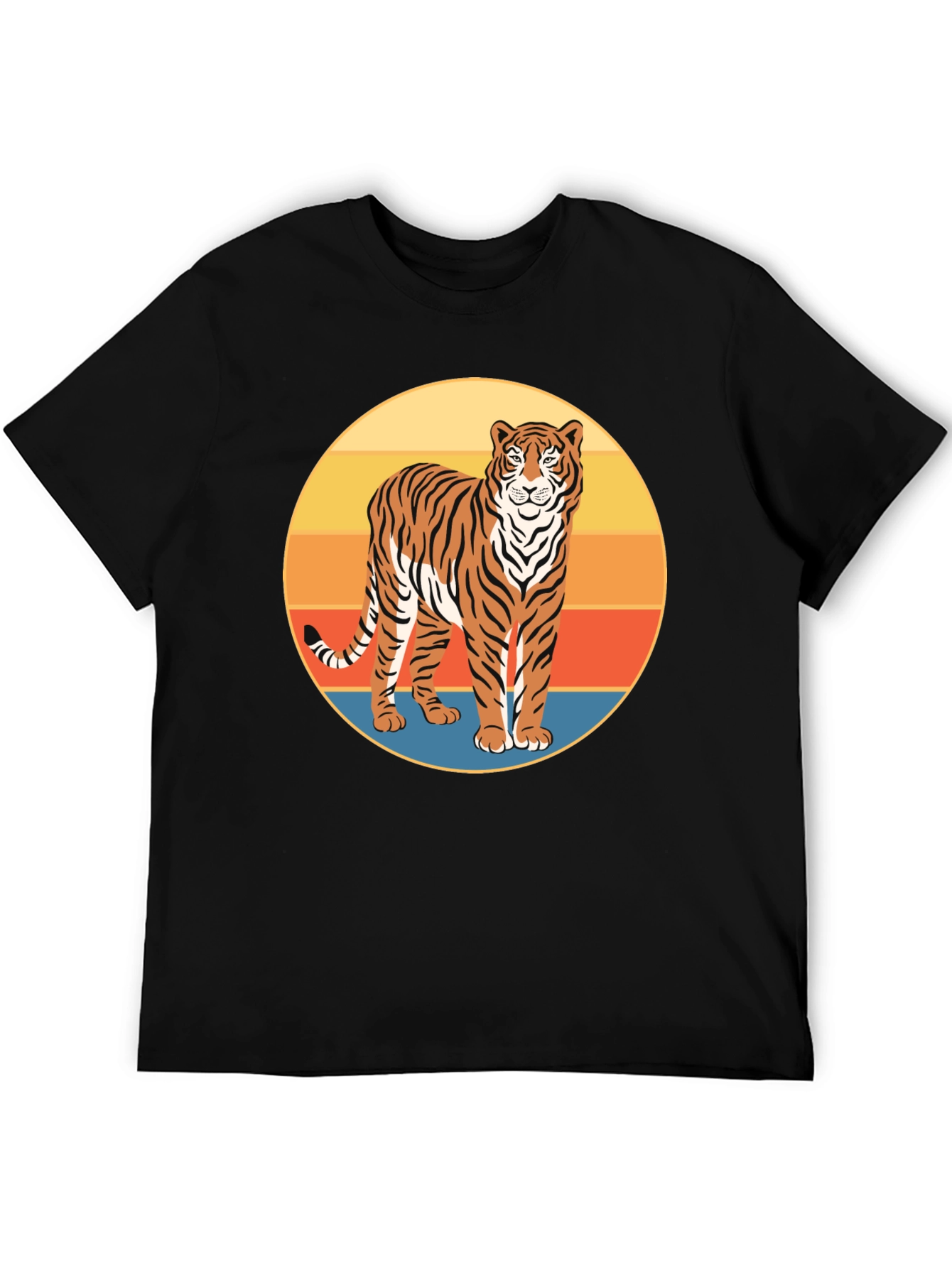 Retro Tiger Graphic Tee - Cool Animal Print Shirt