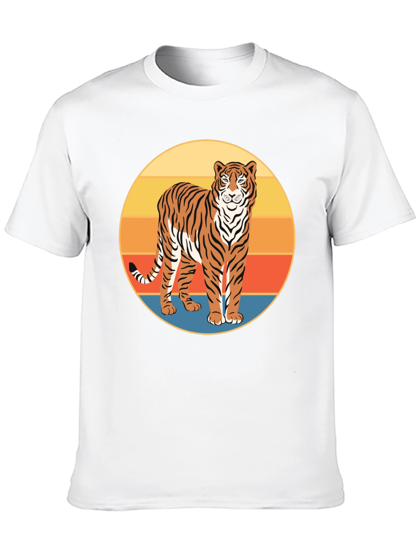Retro Tiger Graphic Tee - Cool Animal Print Shirt