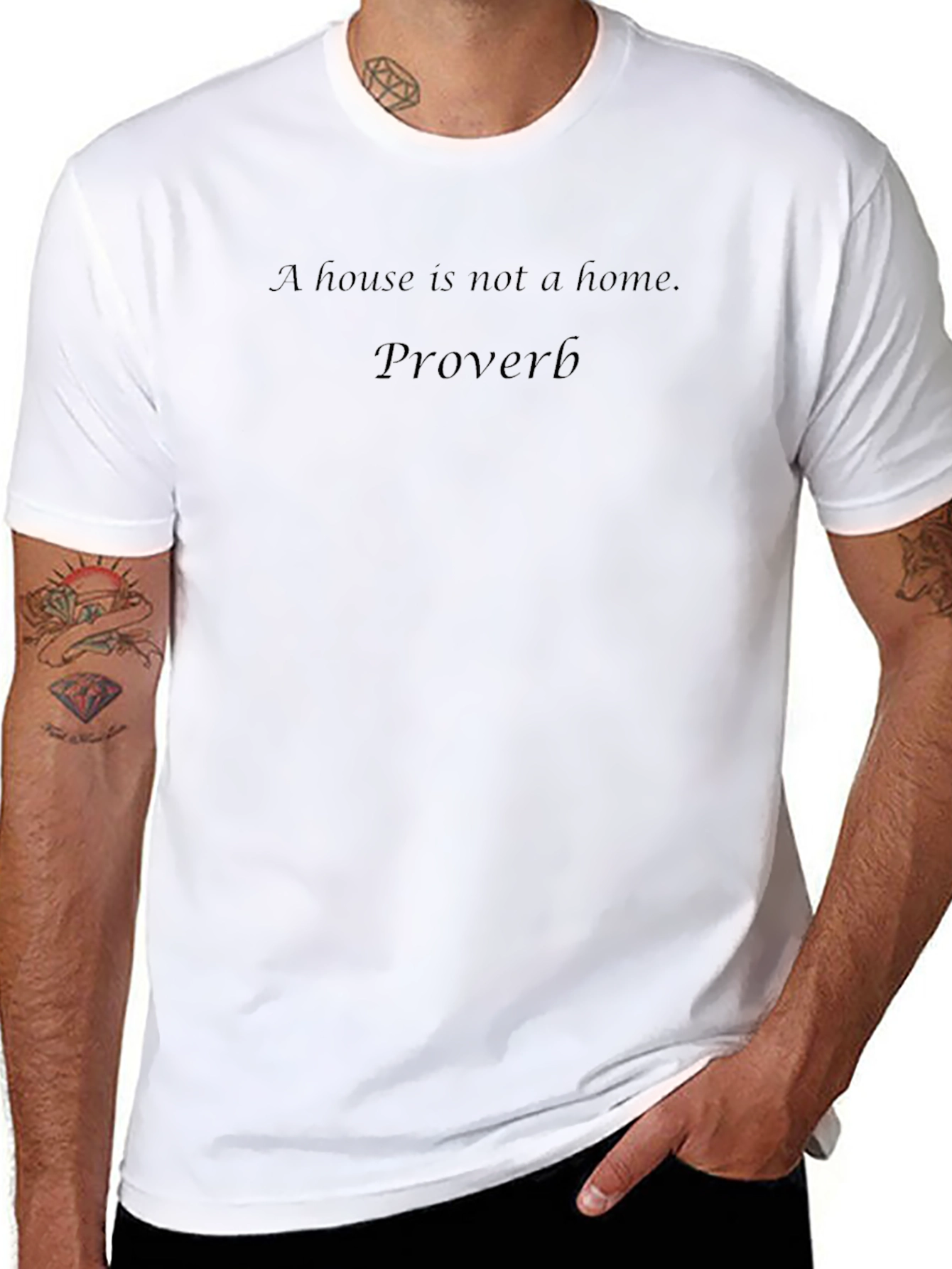 Inspirational Proverb Black T-Shirt