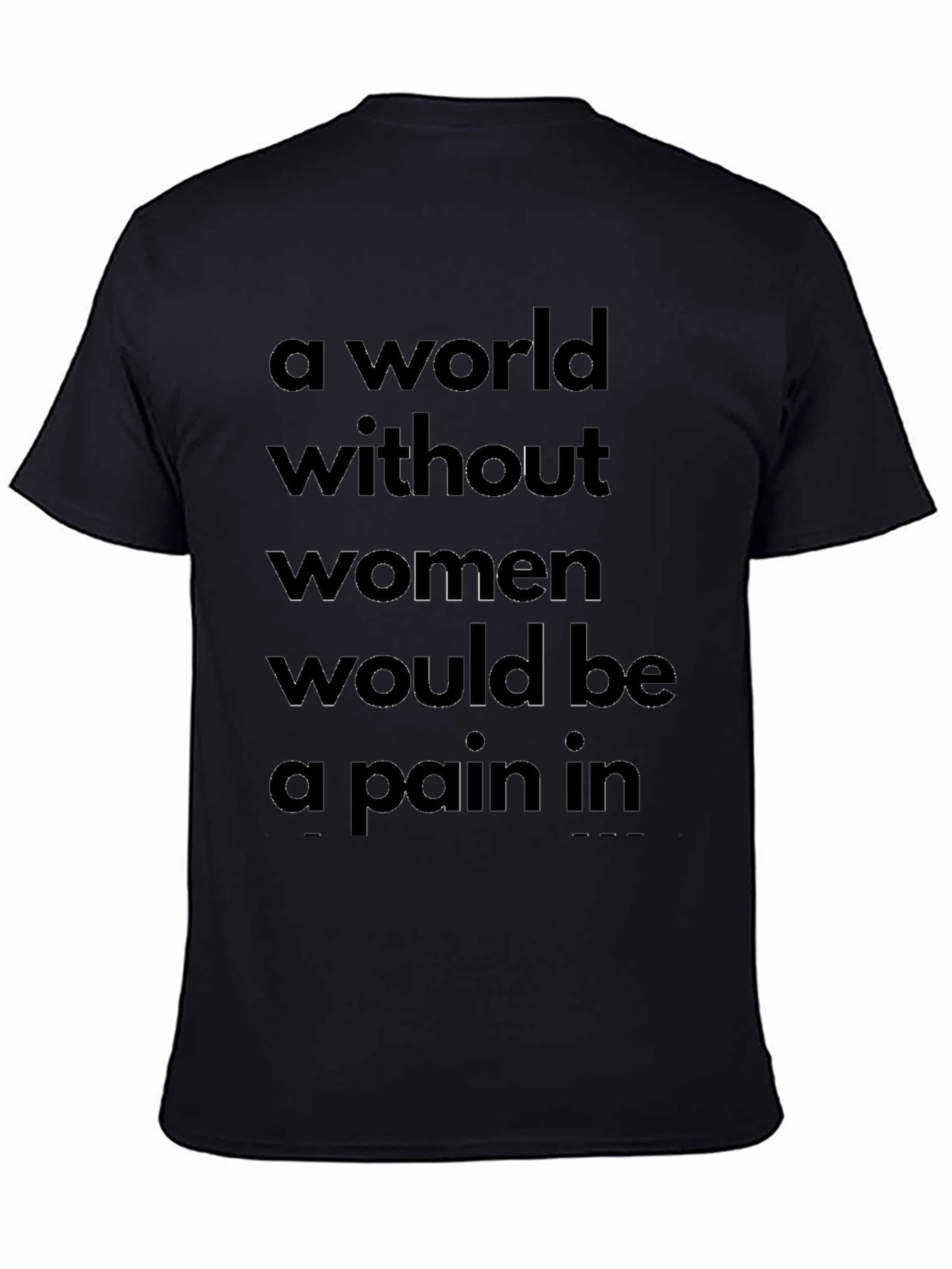 A World Without Women Funny Slogan T-Shirt