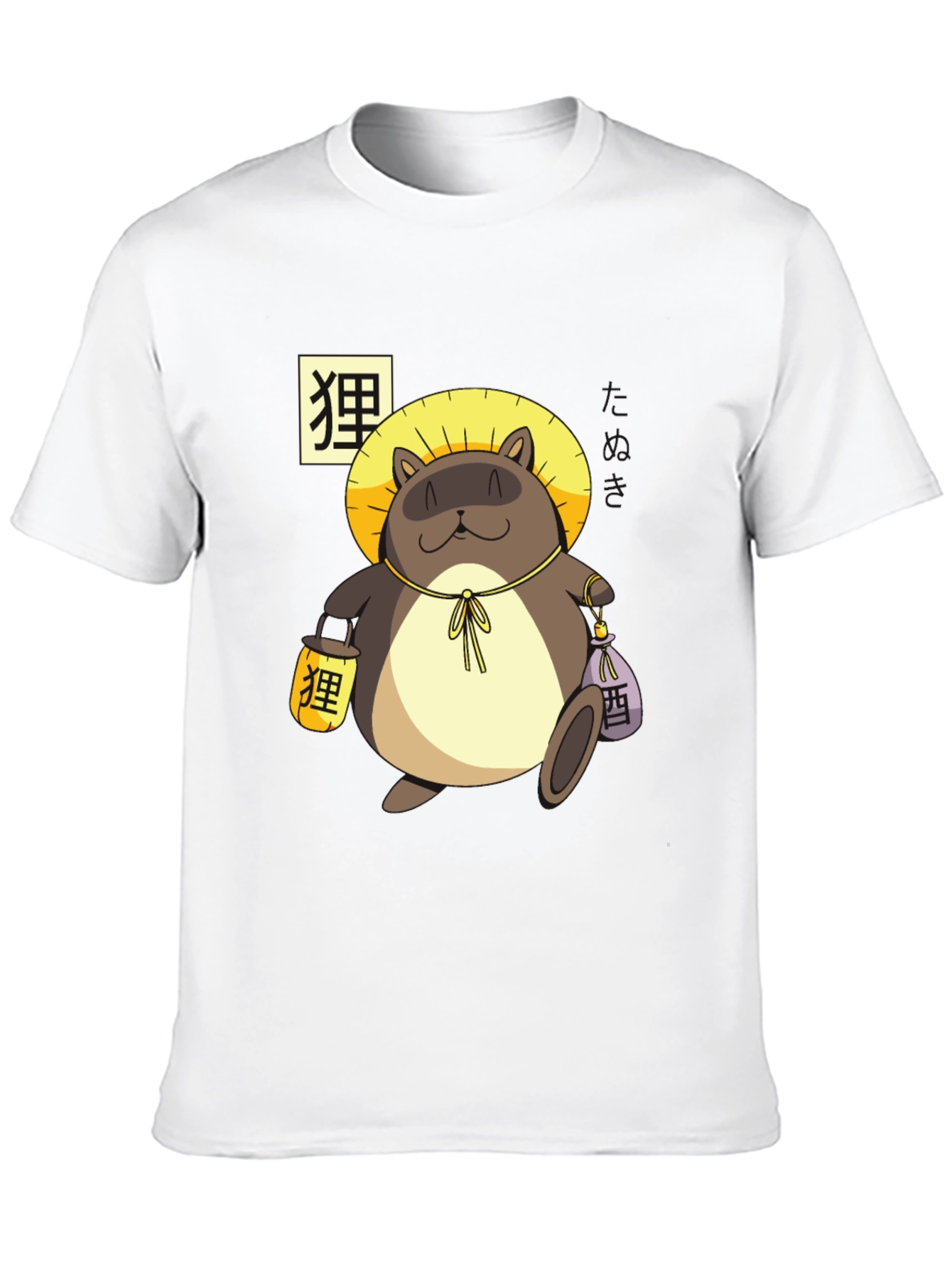 Tanuki Graphic Tee - Japanese Folklore T-Shirt