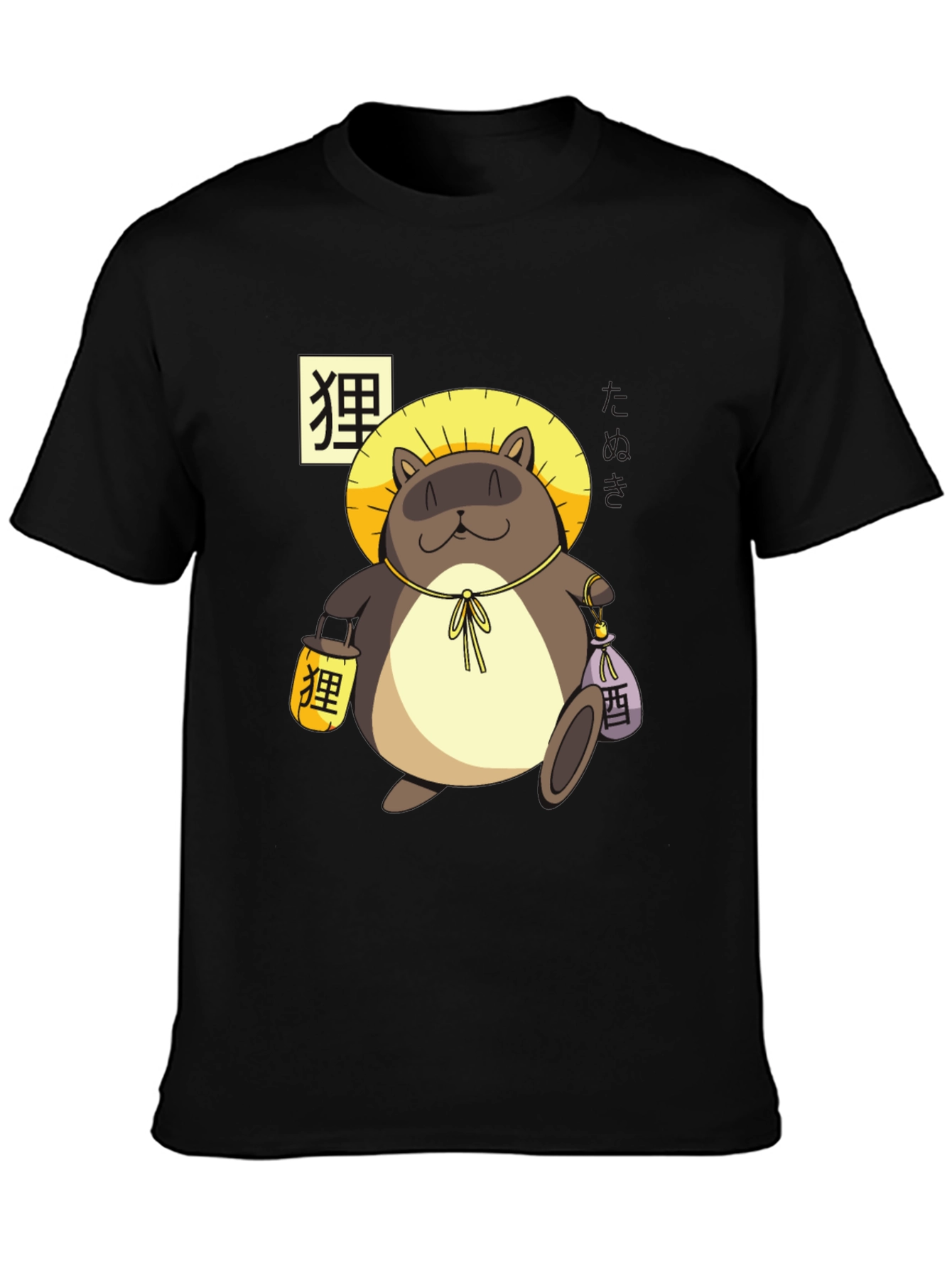 Tanuki Graphic Tee - Japanese Folklore T-Shirt