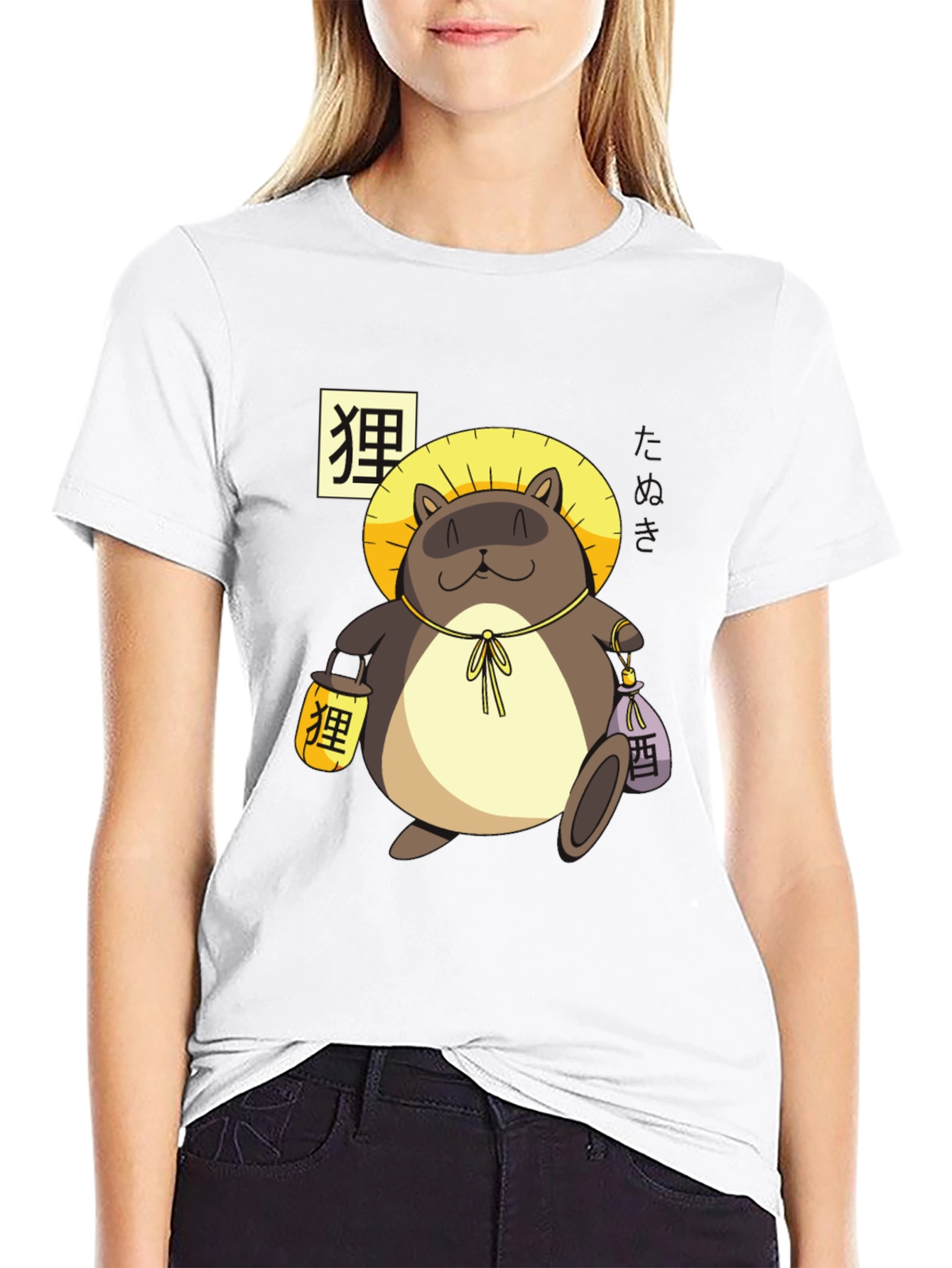 Tanuki Graphic Tee - Japanese Folklore T-Shirt