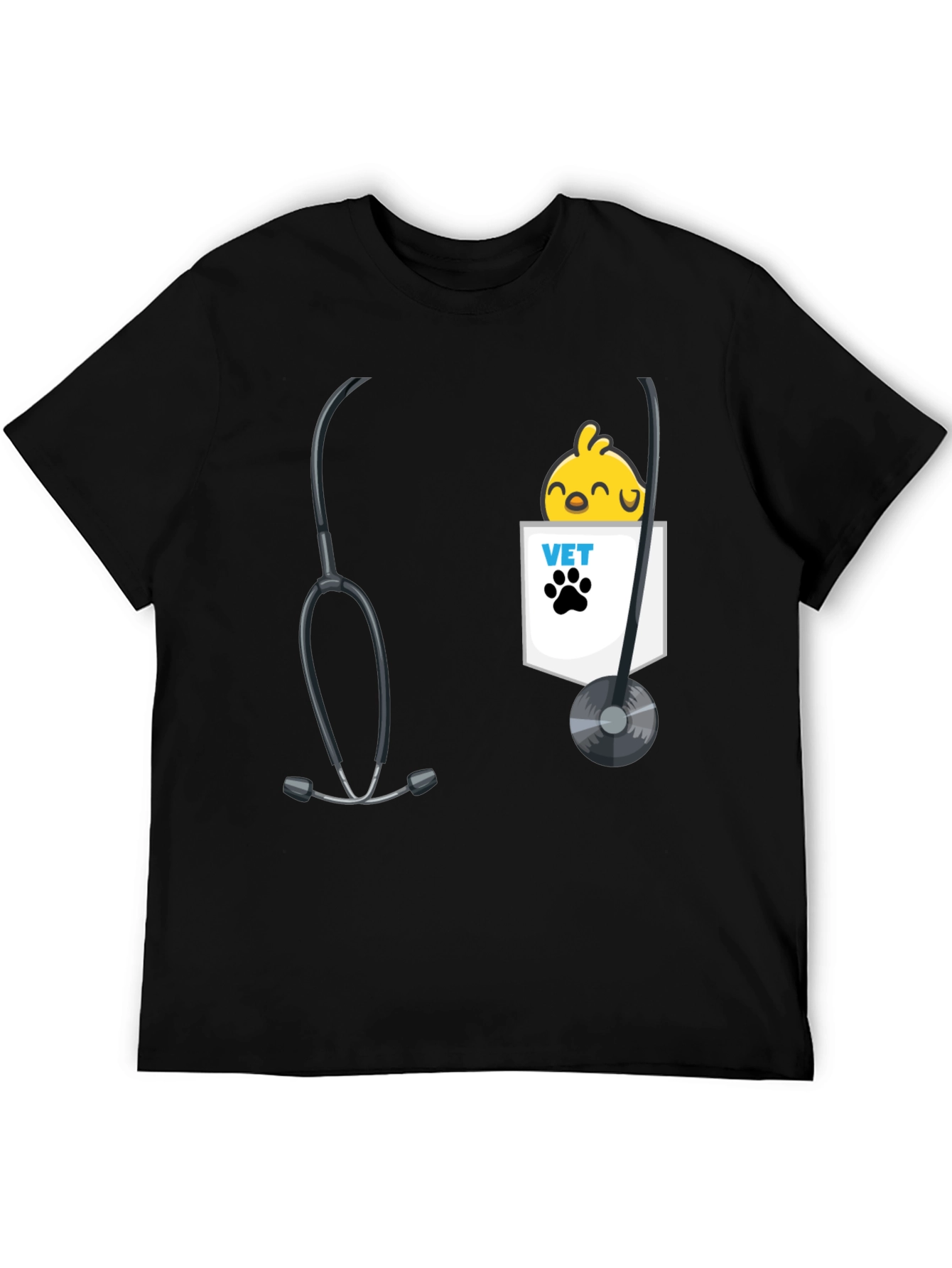 Vet Chick T-Shirt with Stethoscope Design