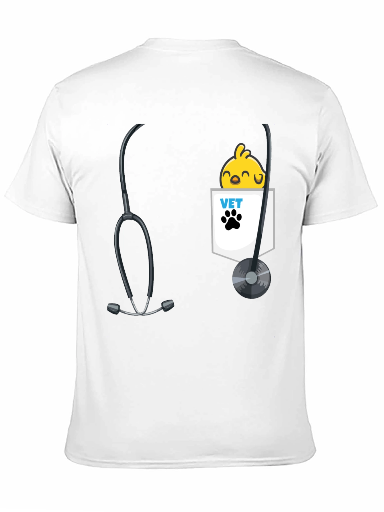 Vet Chick T-Shirt with Stethoscope Design