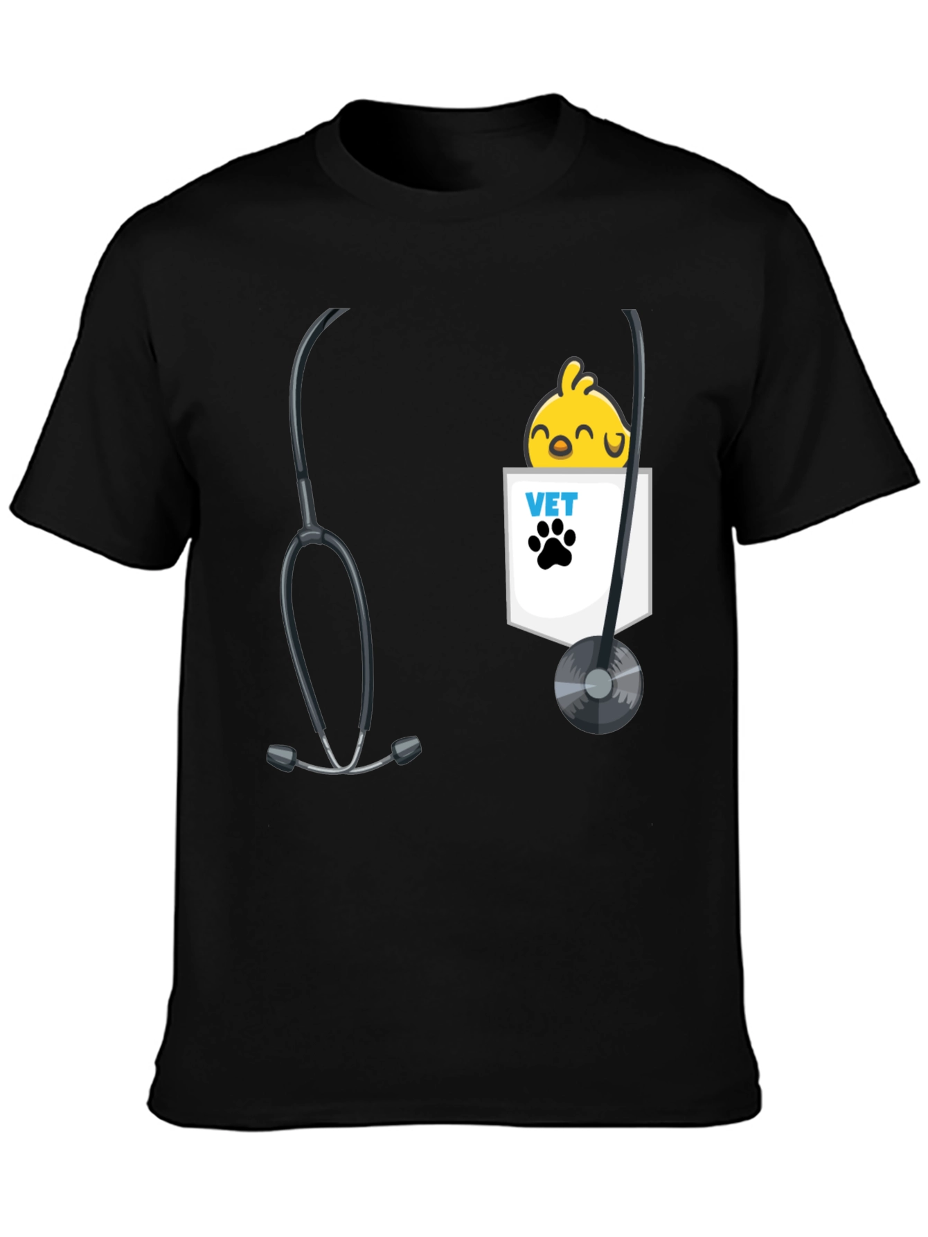 Vet Chick T-Shirt with Stethoscope Design
