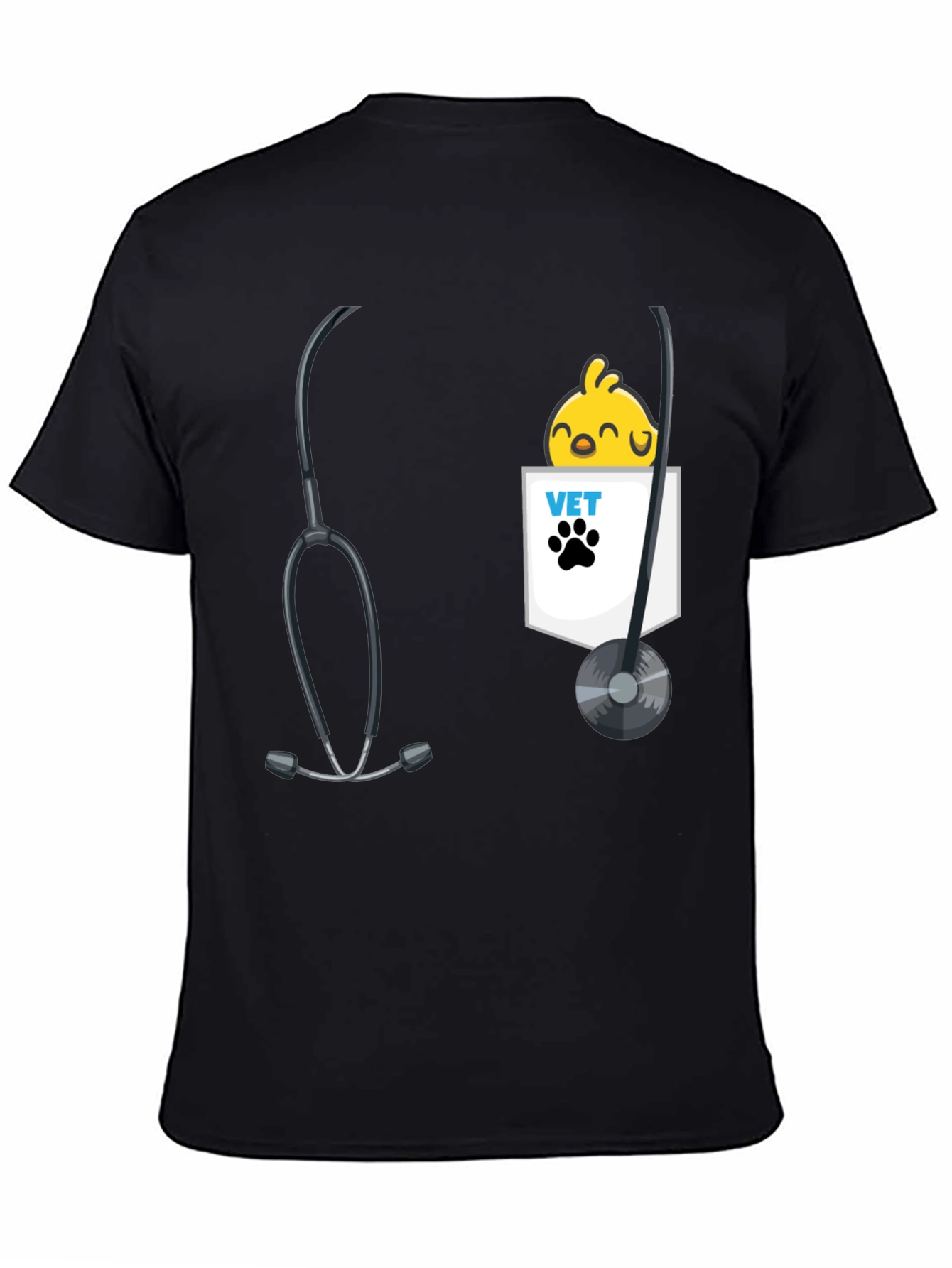 Vet Chick T-Shirt with Stethoscope Design