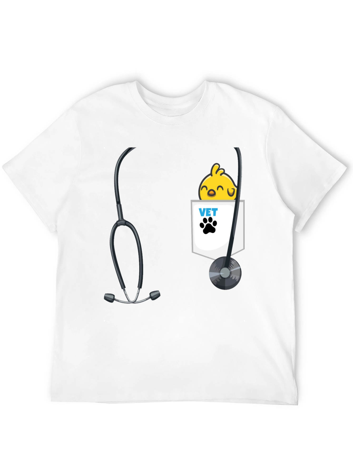 Vet Chick T-Shirt with Stethoscope Design