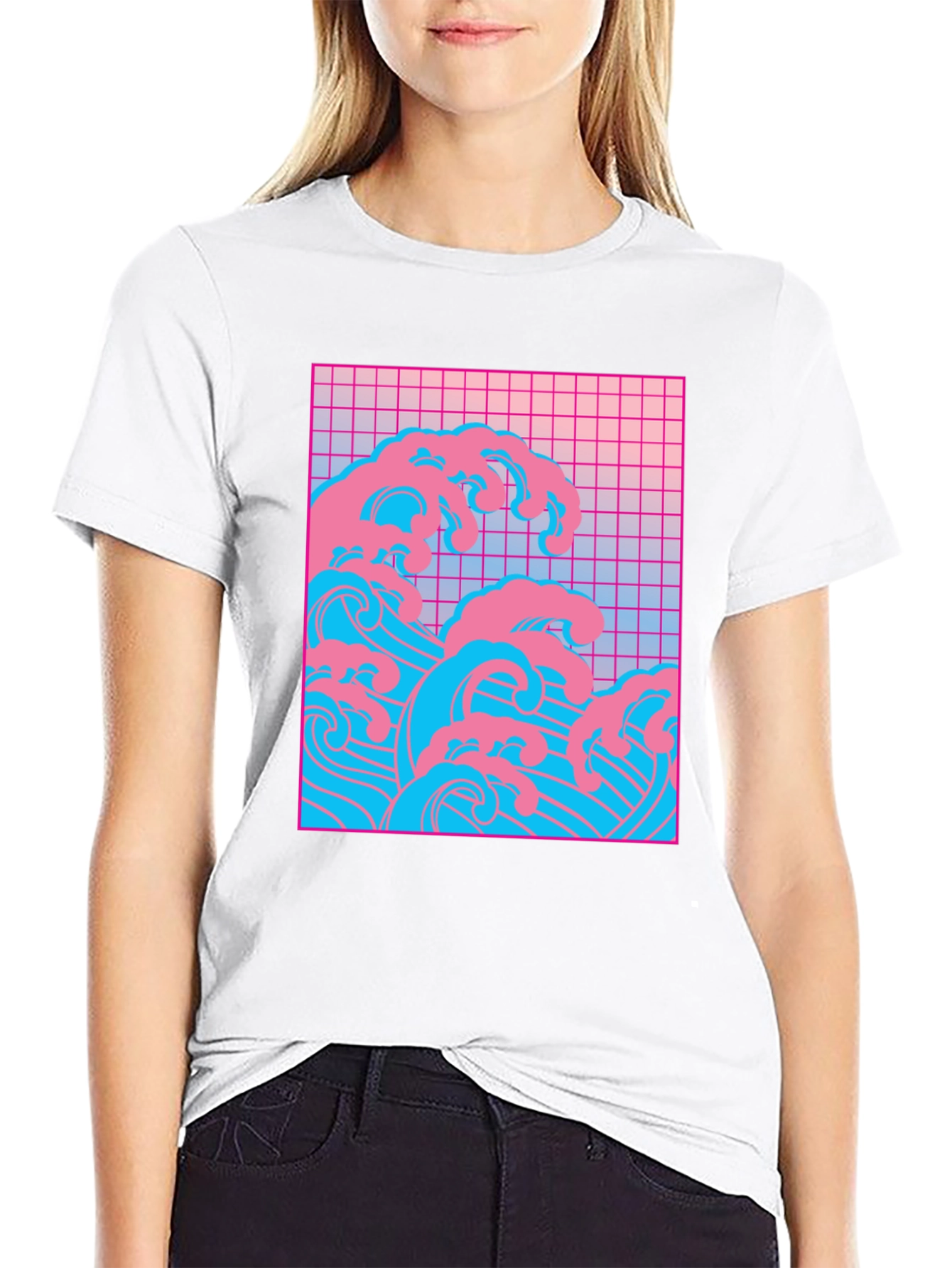 Vaporwave Wave Graphic Tee - Retro Style T-Shirt