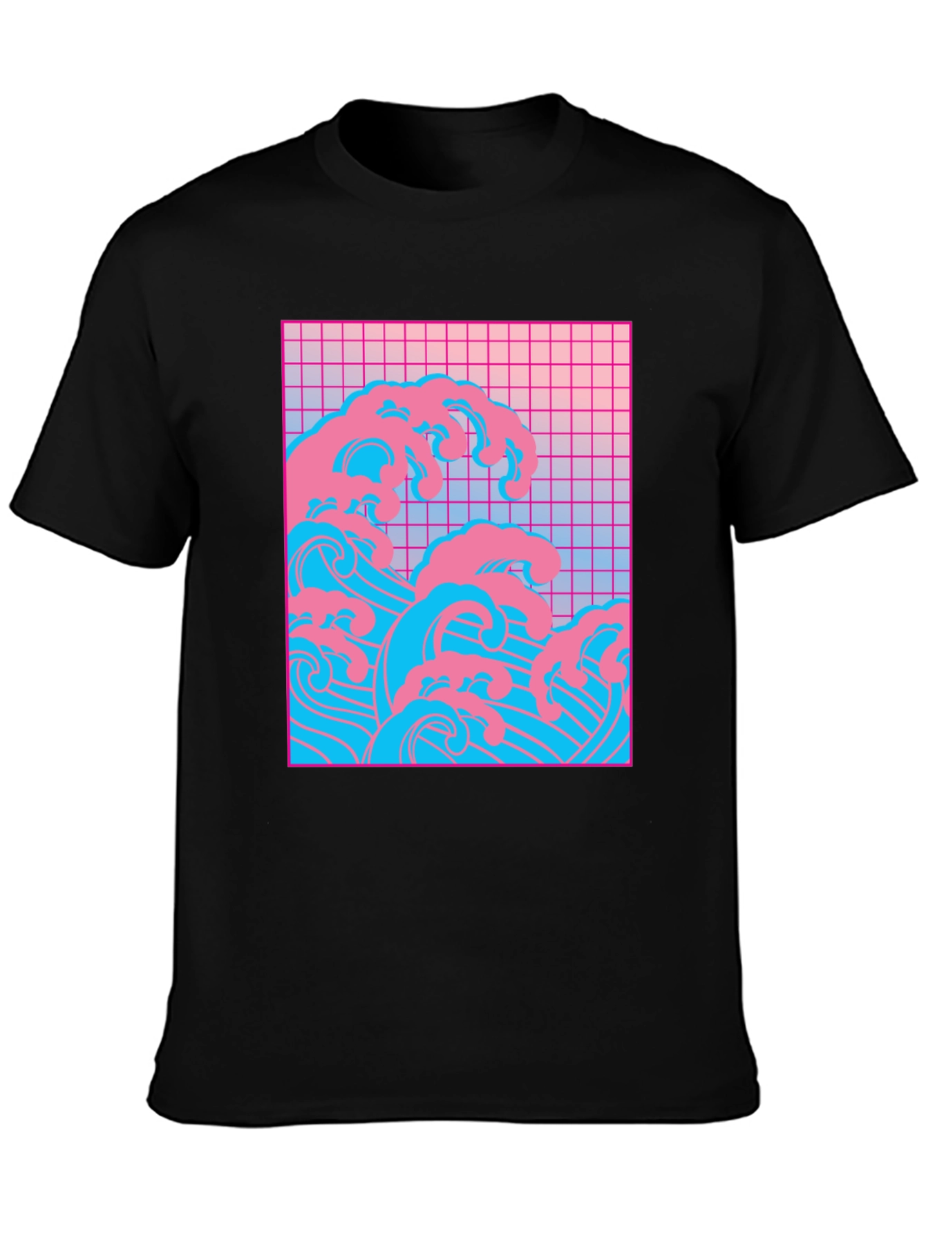 Vaporwave Wave Graphic Tee - Retro Style T-Shirt