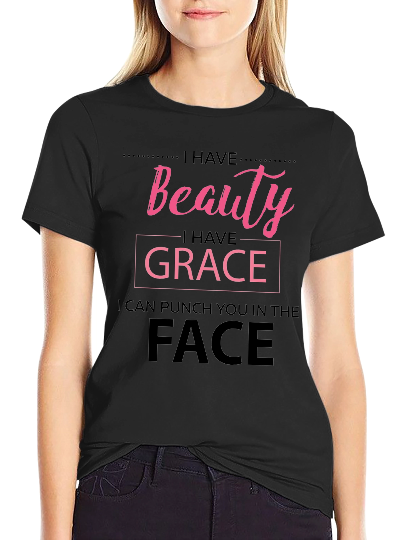 Beauty Grace Punch T-Shirt - Funny Graphic Tee