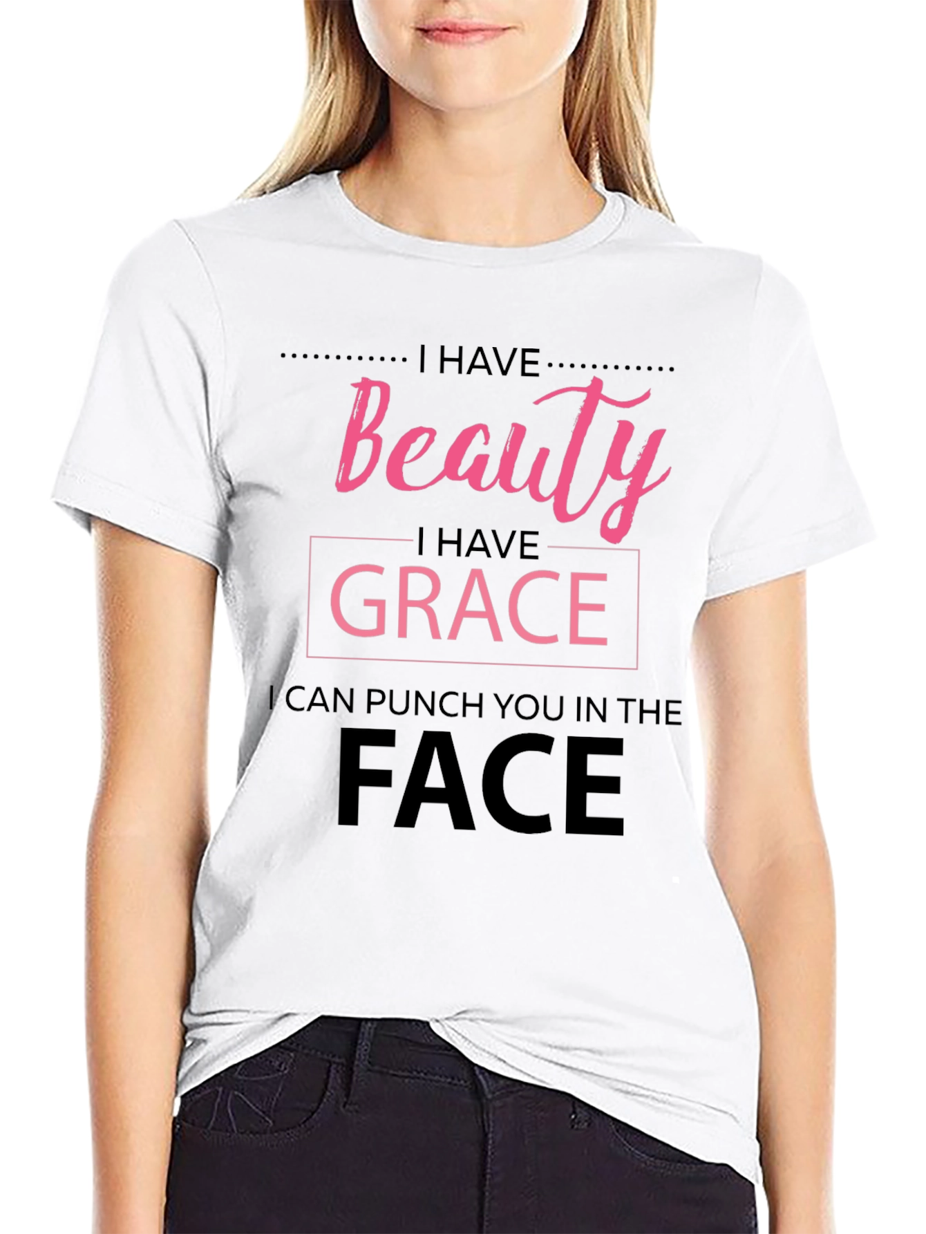 Beauty Grace Punch T-Shirt - Funny Graphic Tee