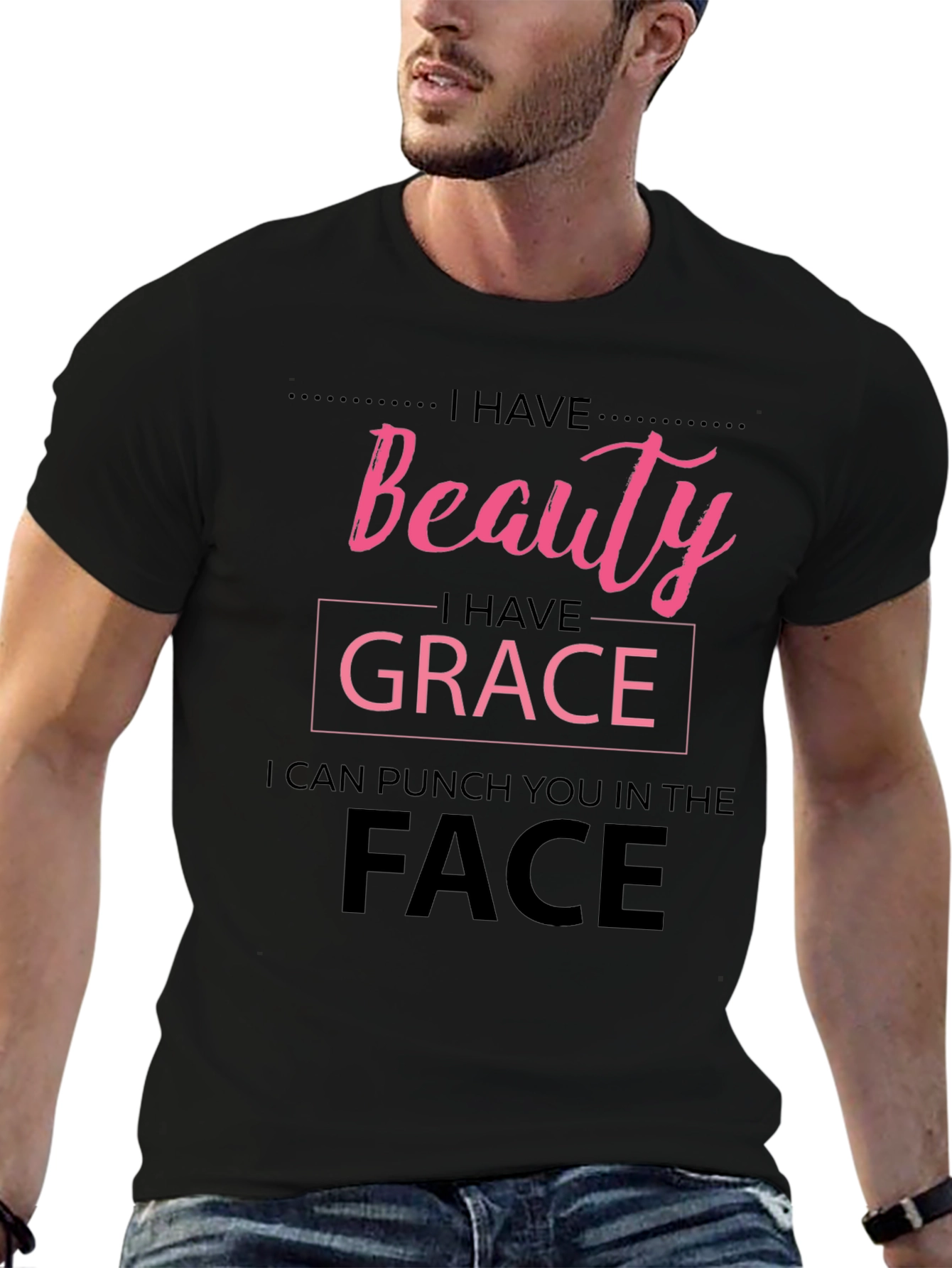 Beauty Grace Punch T-Shirt - Funny Graphic Tee