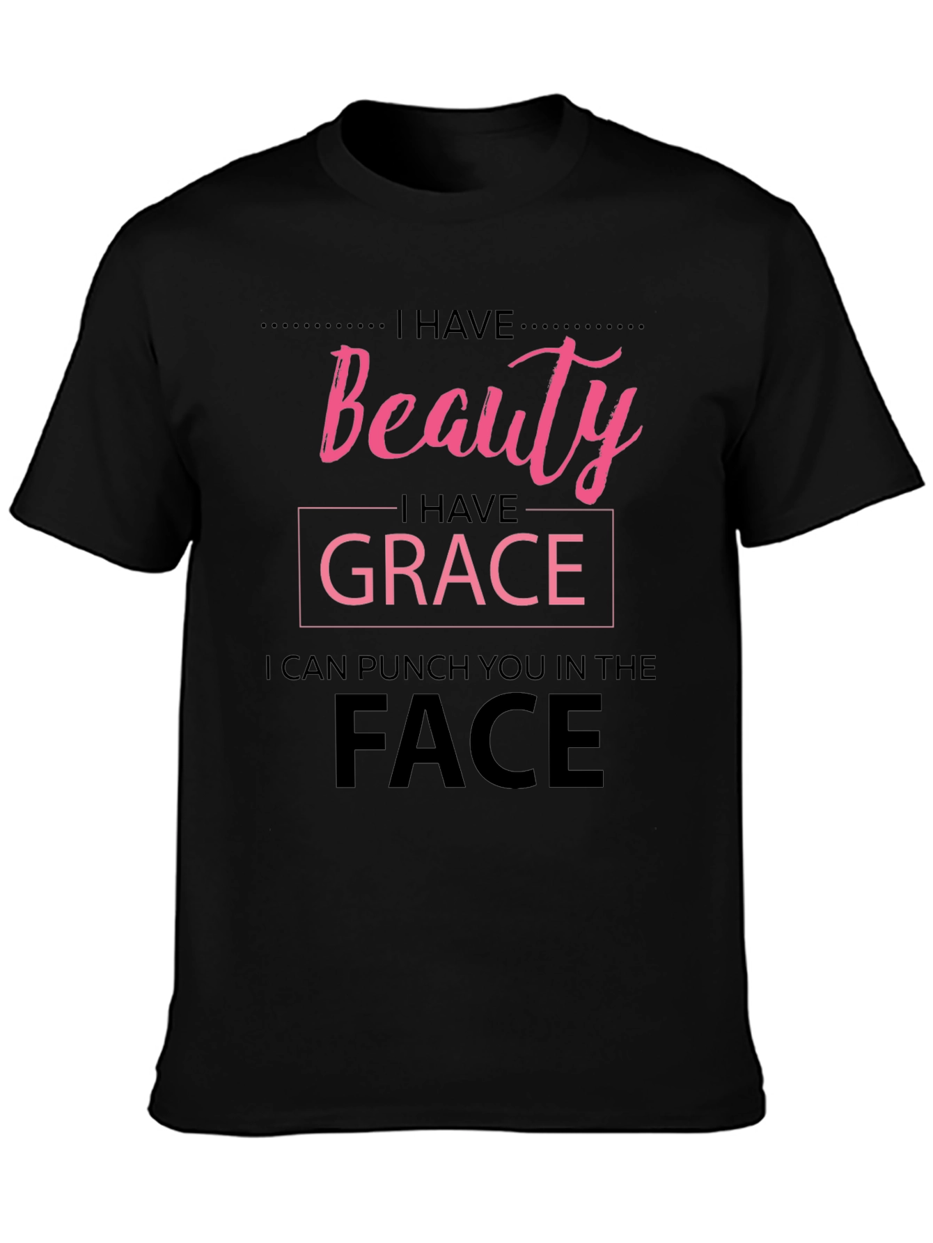 Beauty Grace Punch T-Shirt - Funny Graphic Tee