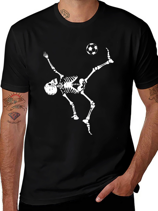 Skeleton Soccer T-Shirt - Black