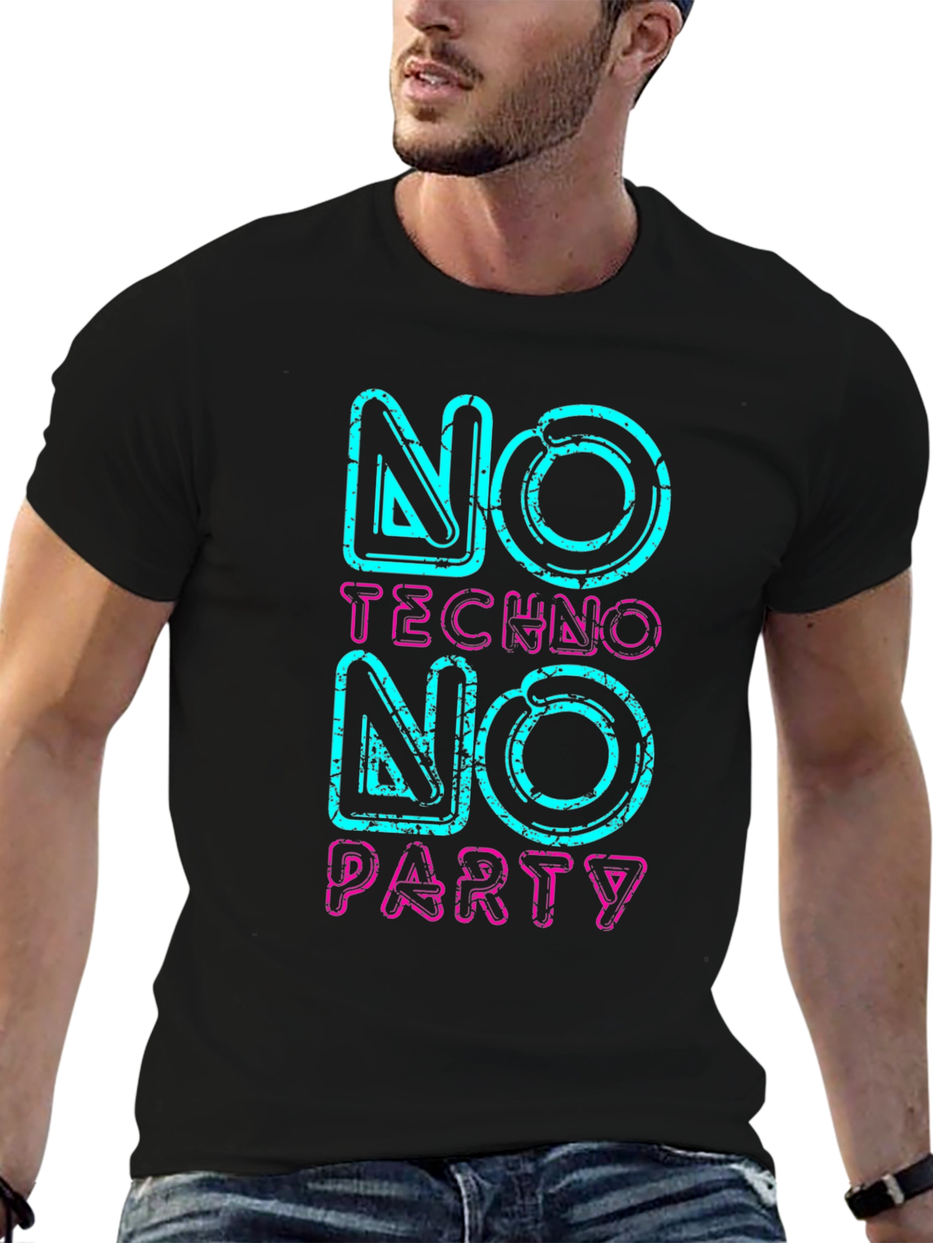No Techno No Party Graphic Tee