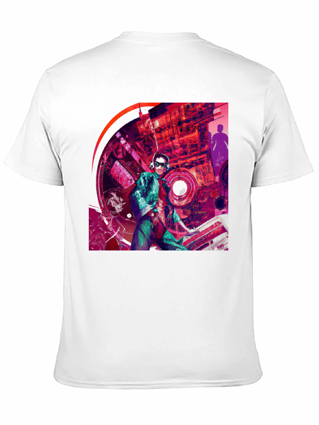 Abstract Graphic Print Black T-Shirt