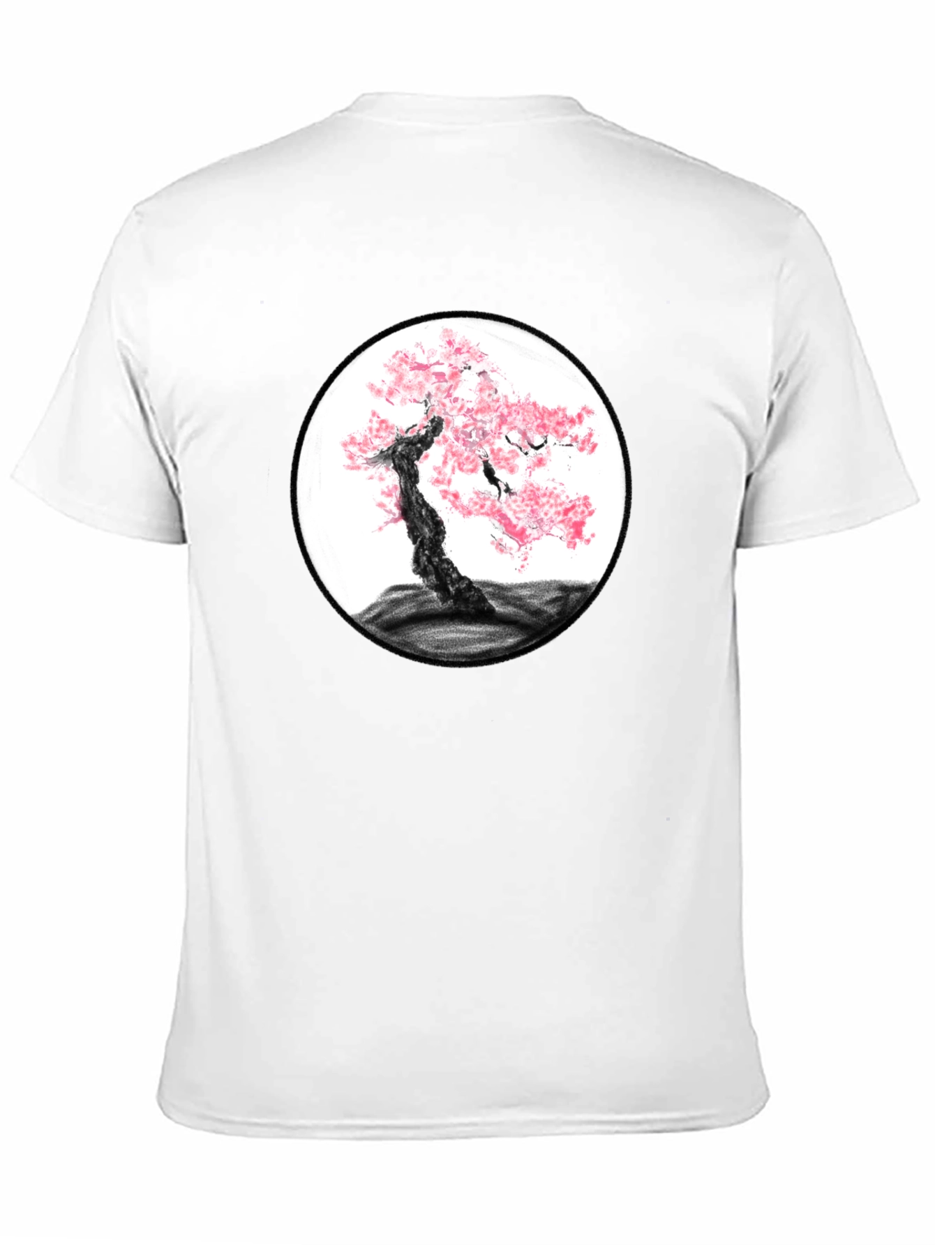 Cherry Blossom Tree Graphic Black T-Shirt