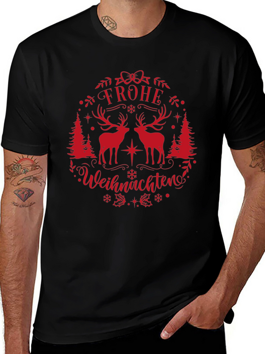 Festive Frohe Weihnachten Graphic T-Shirt