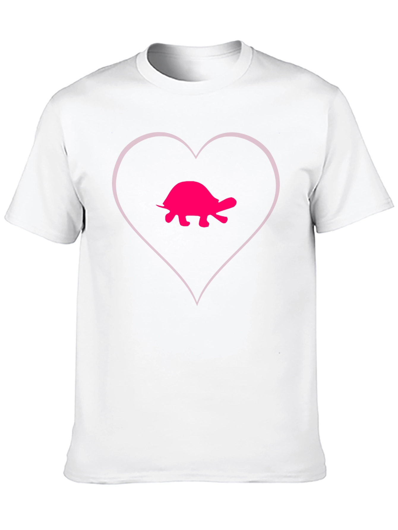Turtle Heart Tee - Casual Black Cotton T-Shirt