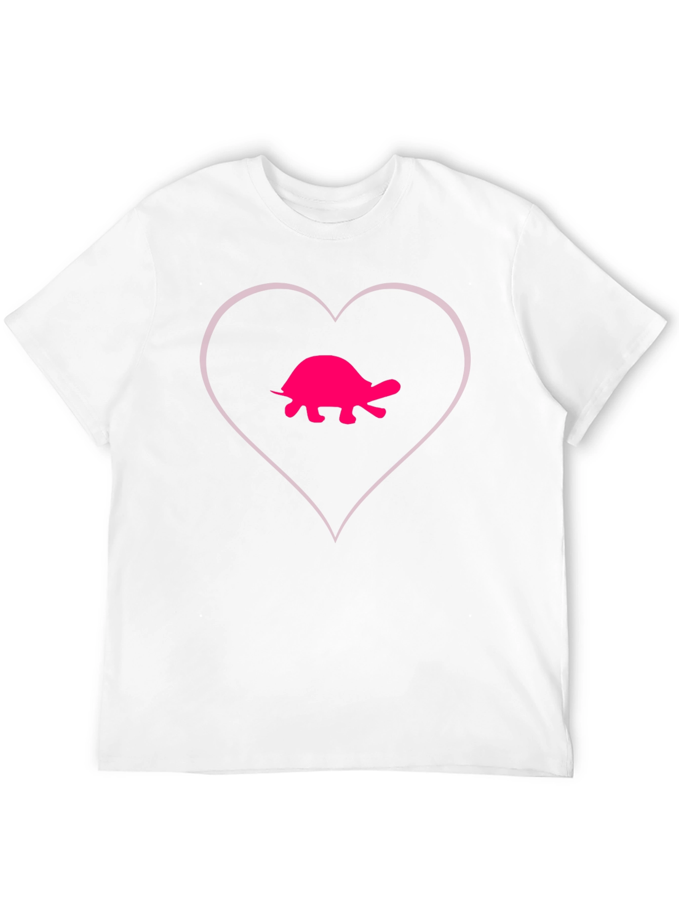 Turtle Heart Tee - Casual Black Cotton T-Shirt