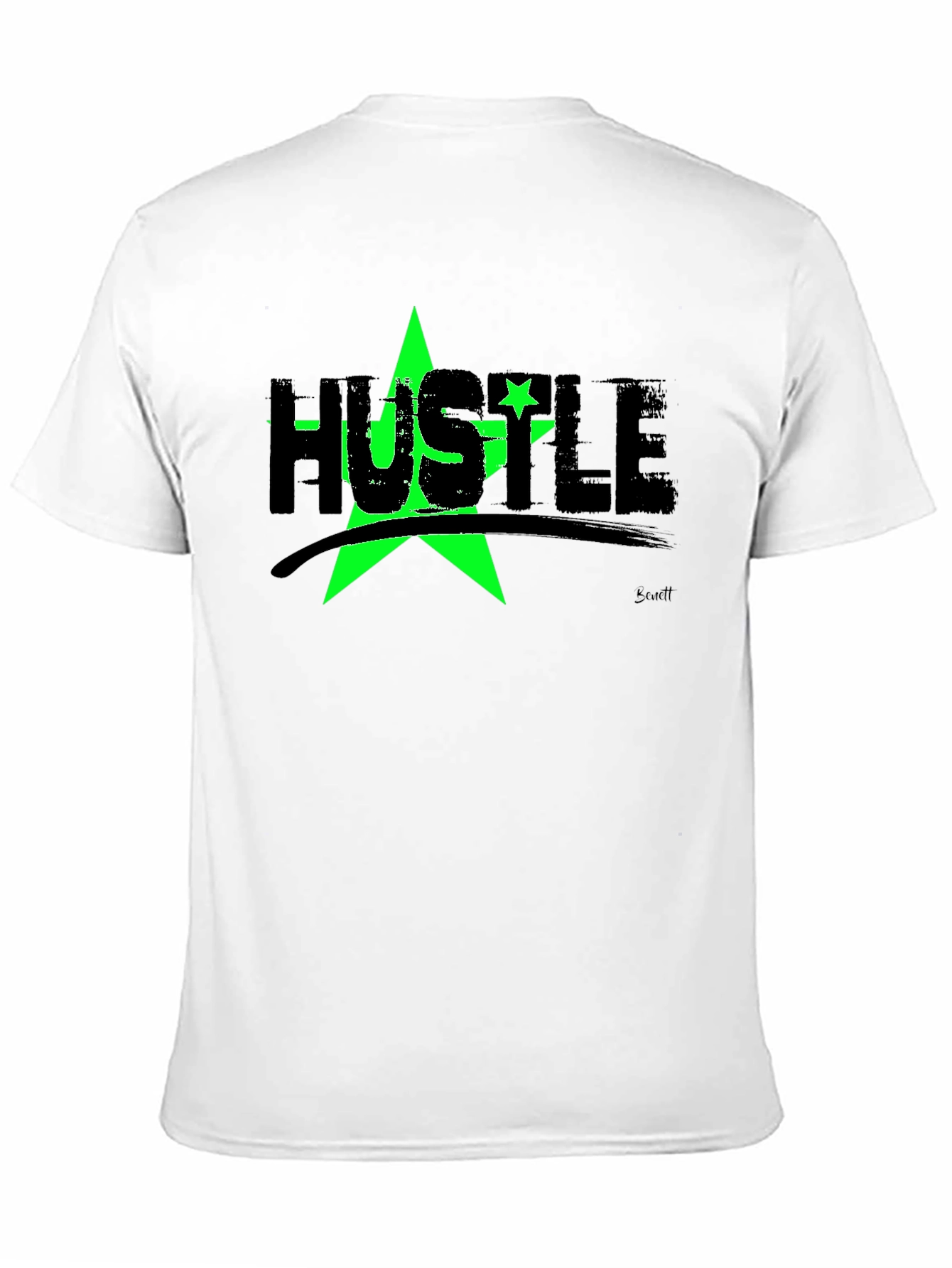Hustle Star Graphic T-Shirt - Black