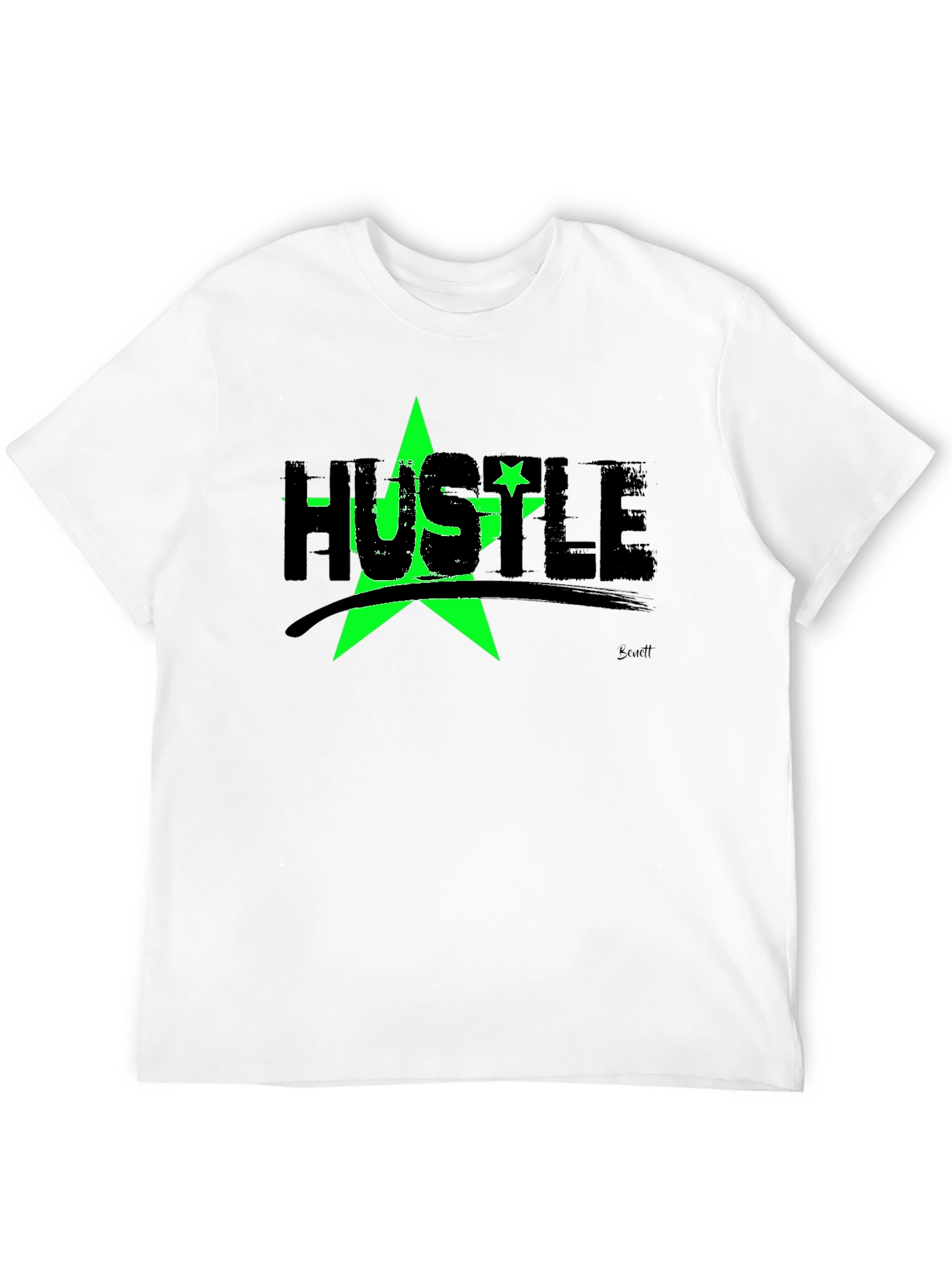 Hustle Star Graphic T-Shirt - Black