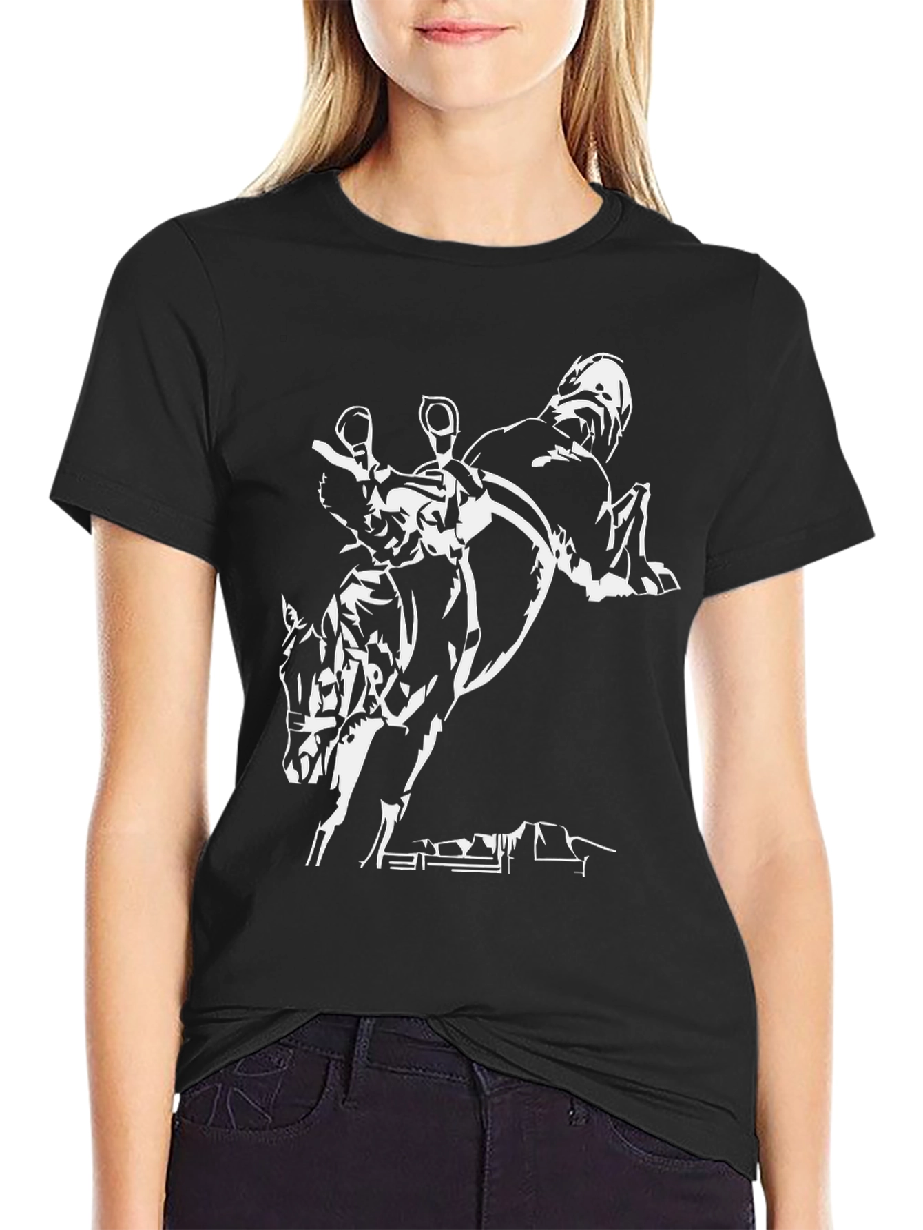 Equestrian Horse Jumping Graphic Tee