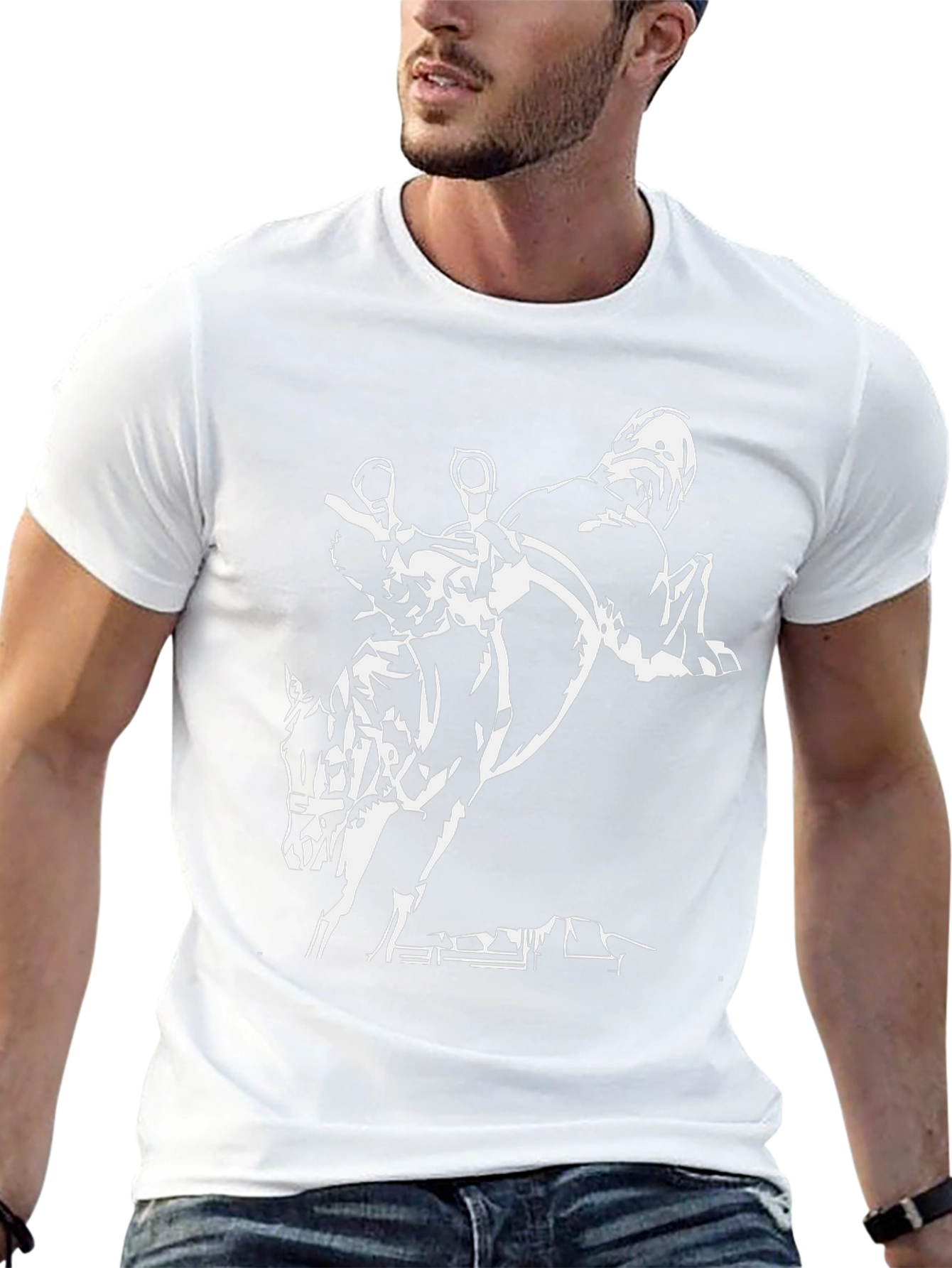 Equestrian Horse Jumping Graphic Tee