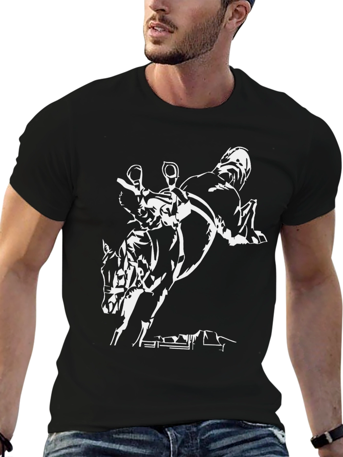 Equestrian Horse Jumping Graphic Tee