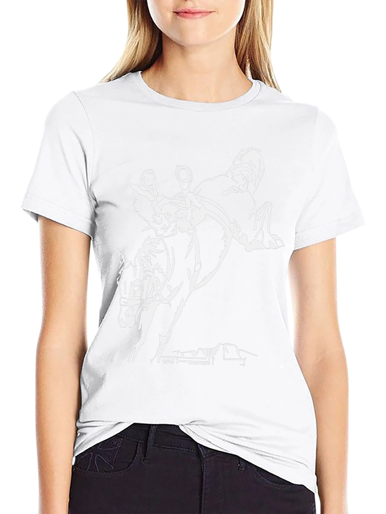 Equestrian Horse Jumping Graphic Tee