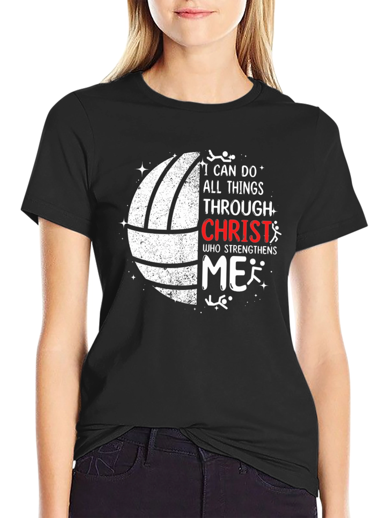 I Can Do All Things Through Christ Black T-Shirt