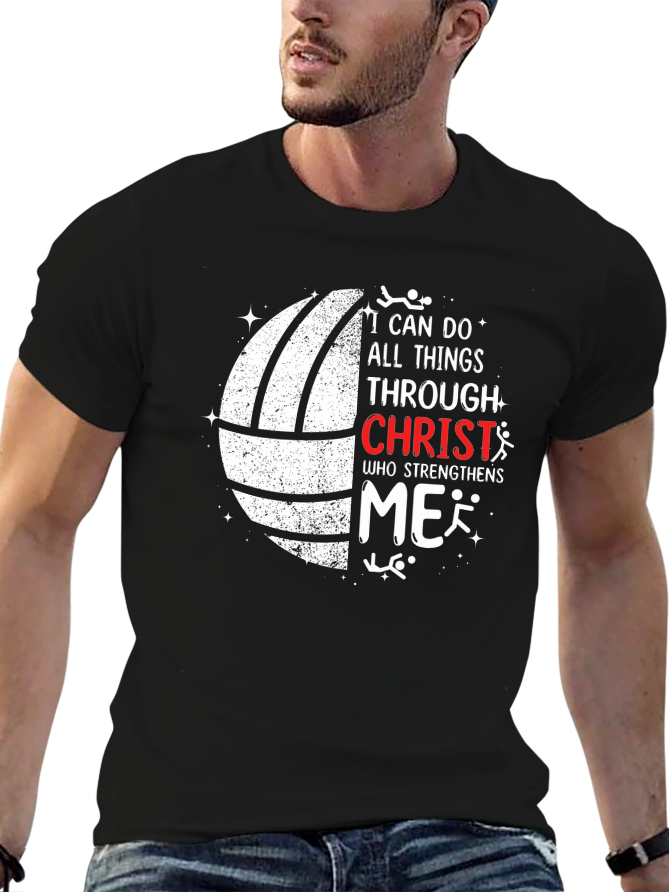 I Can Do All Things Through Christ Black T-Shirt