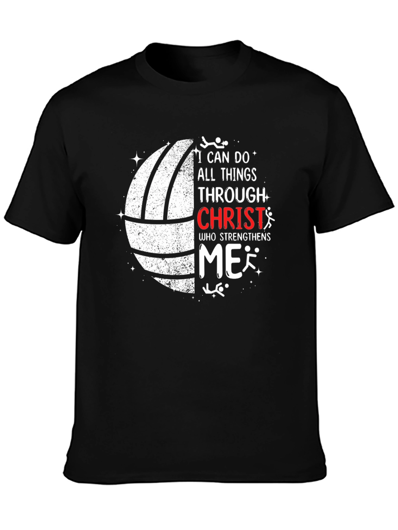 I Can Do All Things Through Christ Black T-Shirt