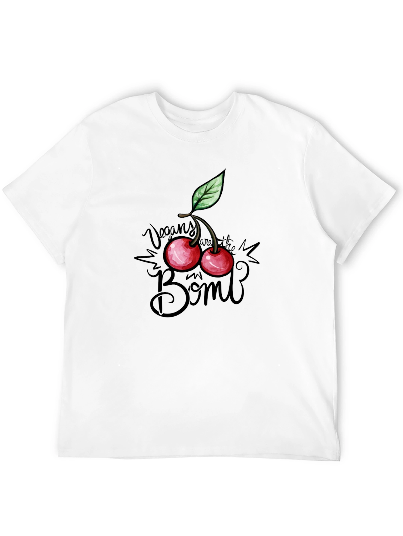 Vegan Cherry Bomb Graphic T-Shirt