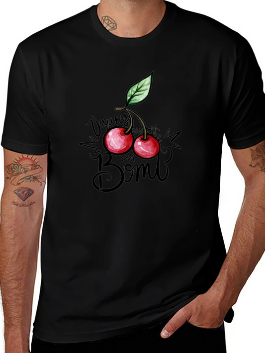Vegan Cherry Bomb Graphic T-Shirt