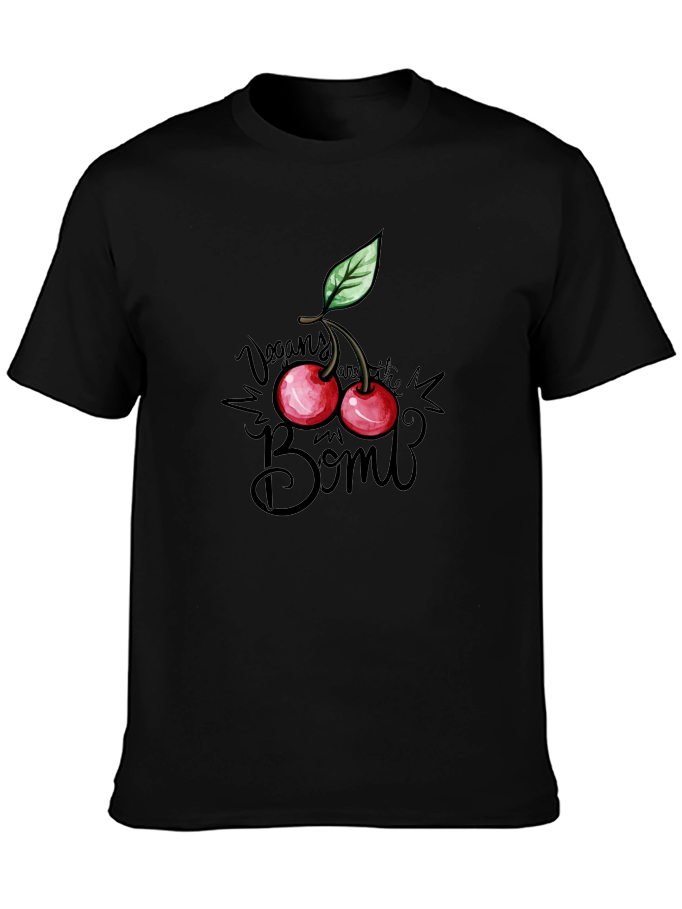 Vegan Cherry Bomb Graphic T-Shirt