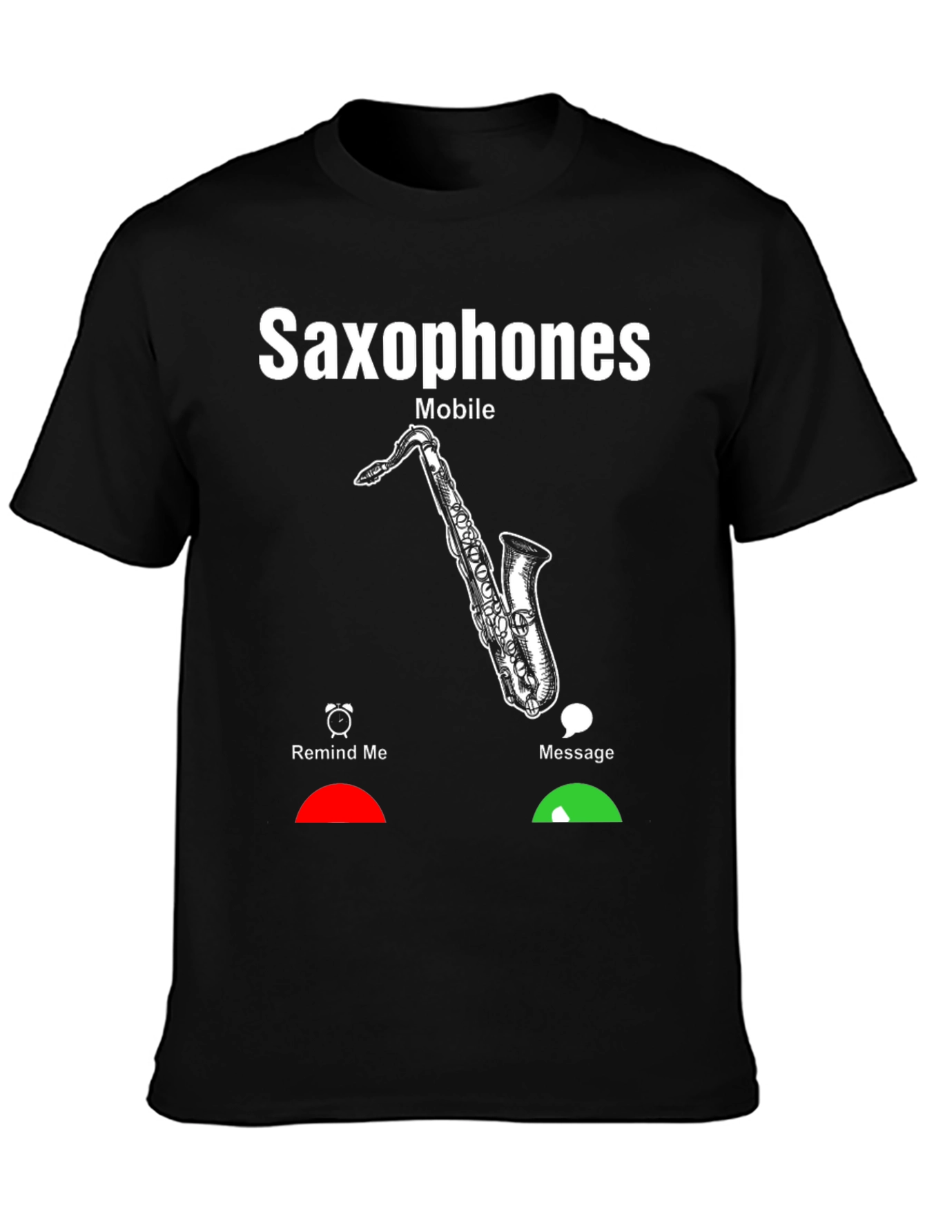 Saxophone Mobile T-Shirt - Music Lover Gift