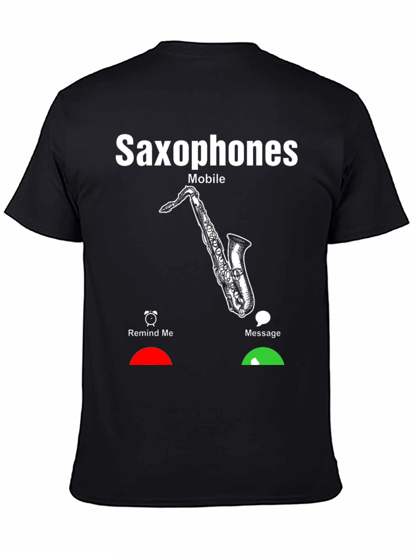 Saxophone Mobile T-Shirt - Music Lover Gift
