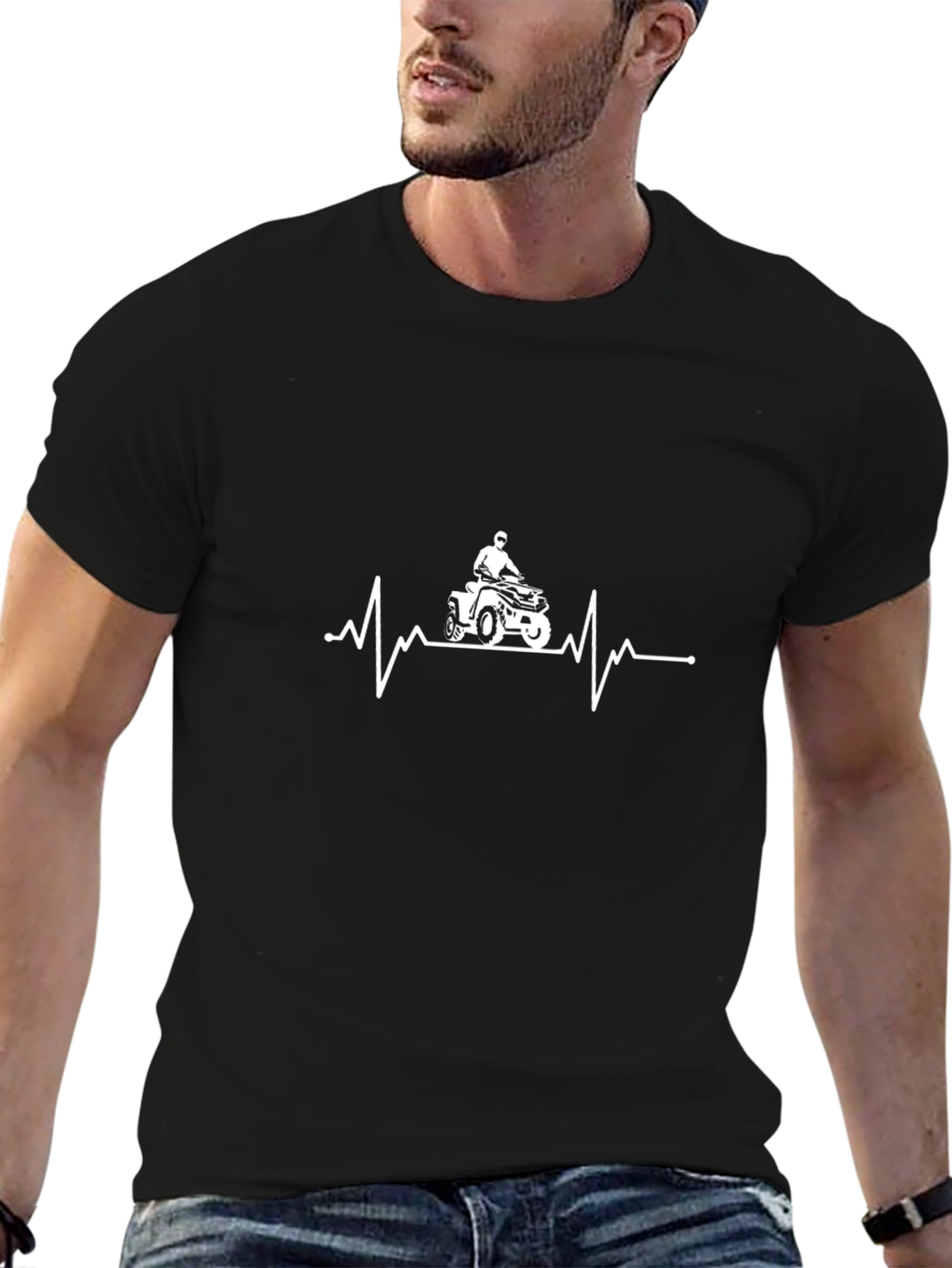 ATV Heartbeat Graphic Tee - Black