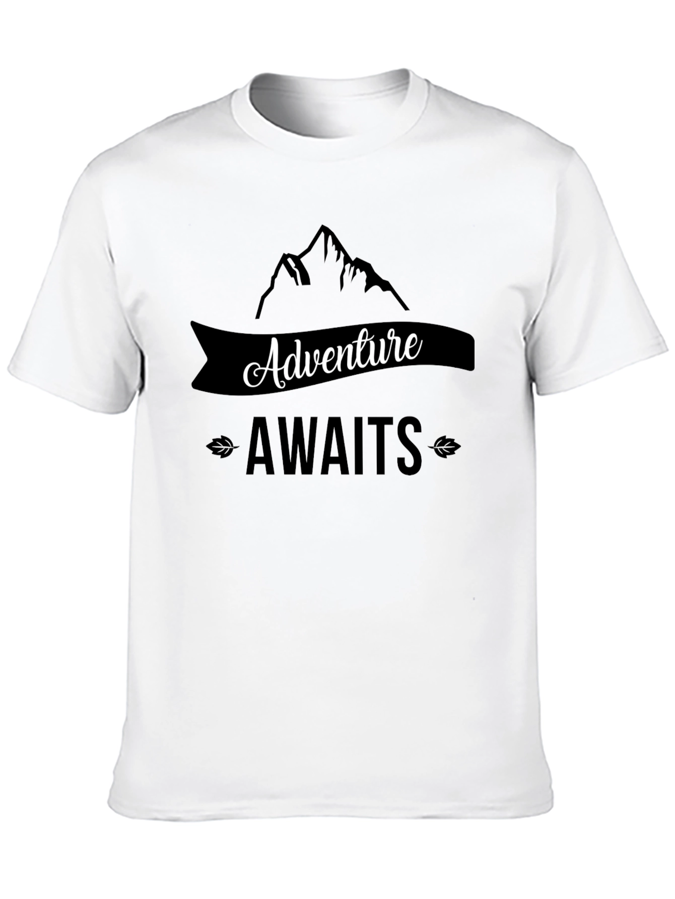 Adventure Awaits Graphic Tee - Black Casual Shirt