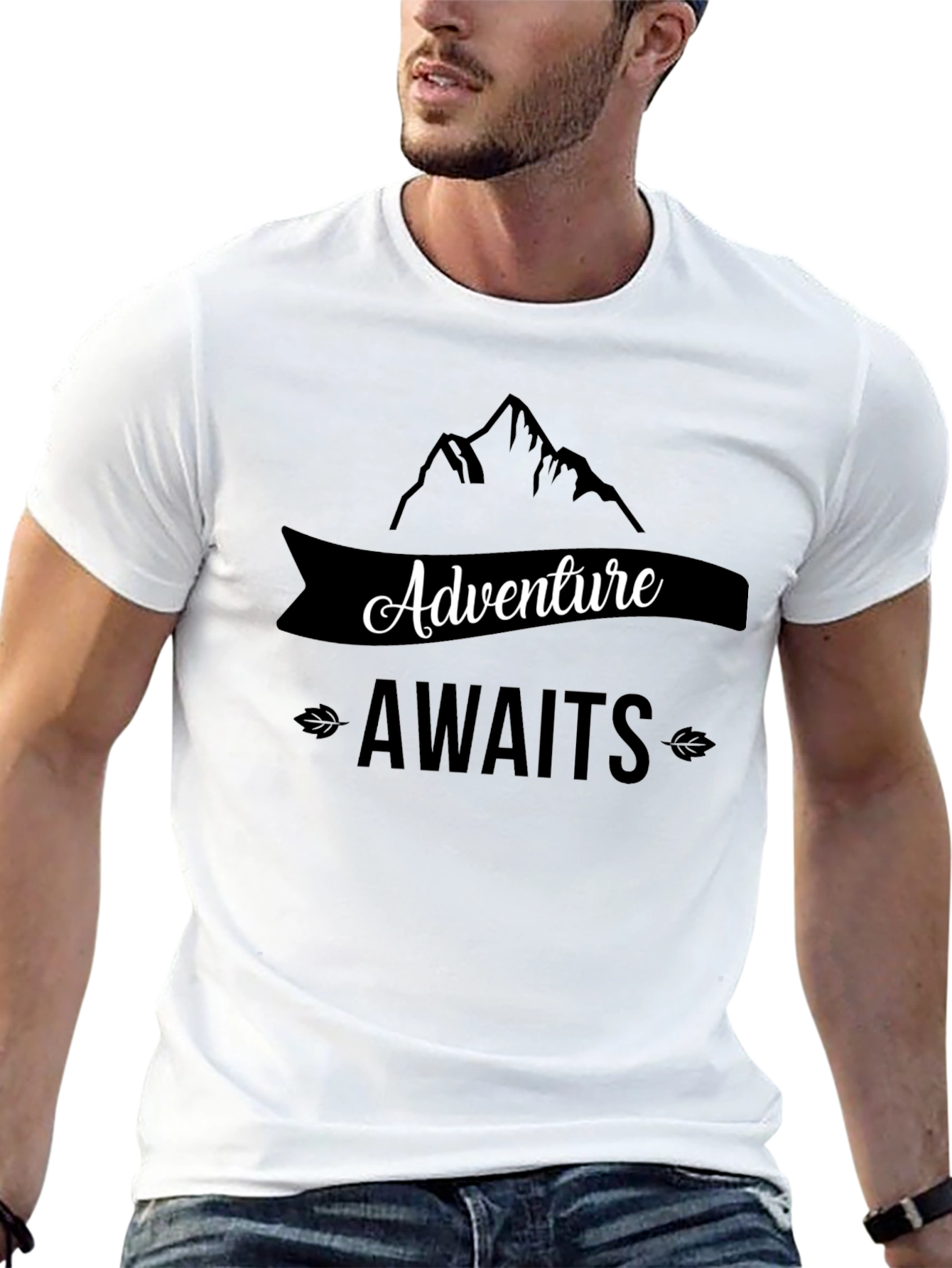 Adventure Awaits Graphic Tee - Black Casual Shirt